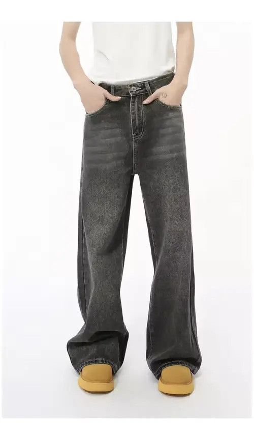 Jean washed faded cleanfit skate punk grunge baggy jeans Size US 33 - 4 Thumbnail