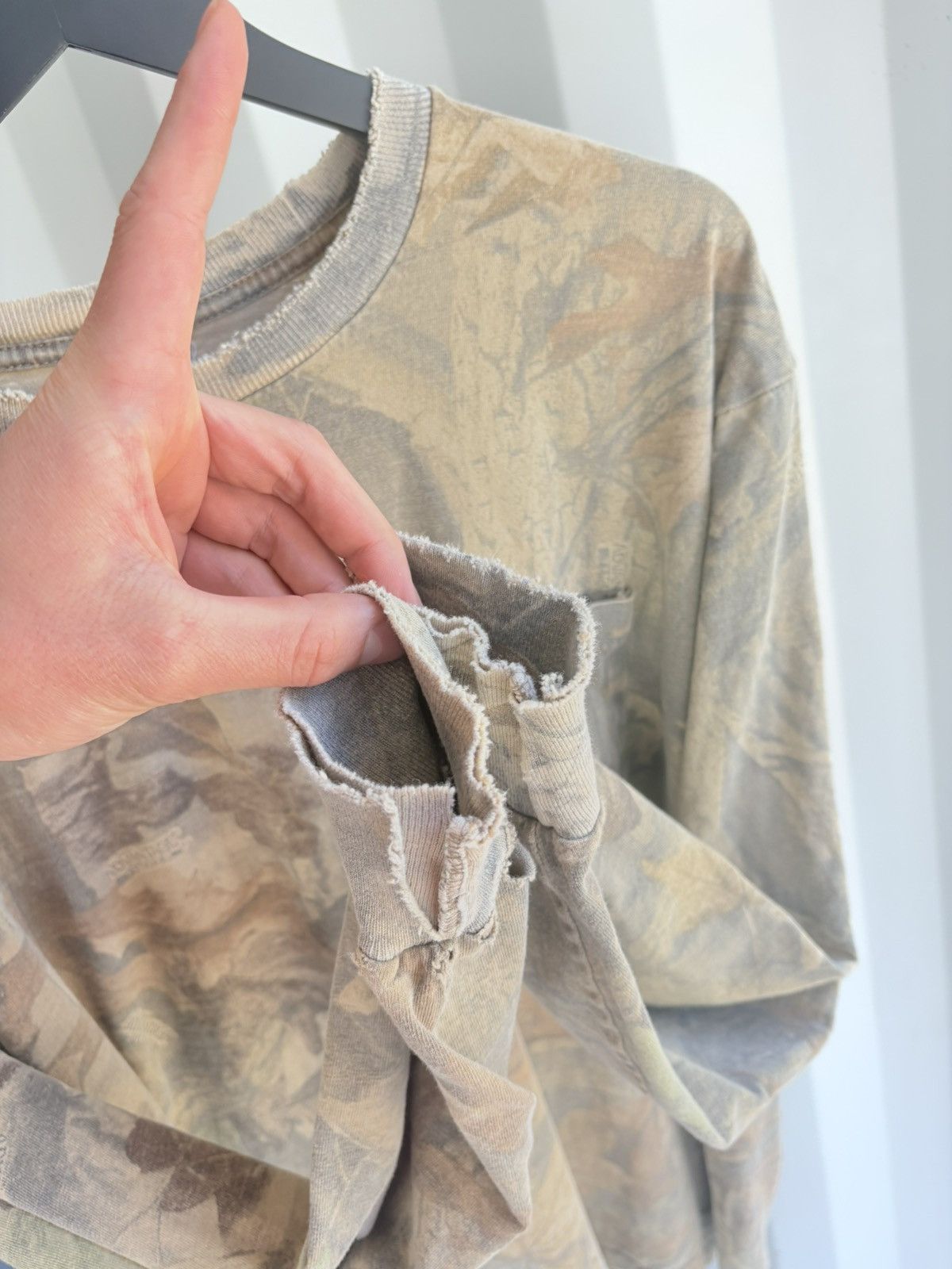 Vintage Camo Shirt Sun Faded Trashed ERD grunge paper thin Size US L / EU 52-54 / 3 - 5 Thumbnail