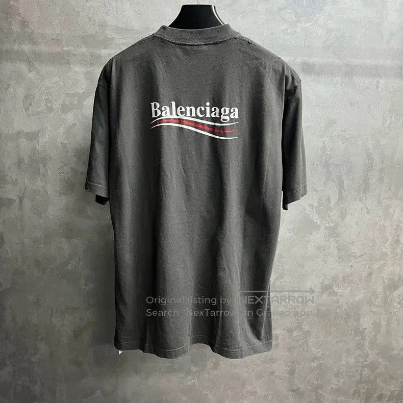 Balenciaga Balenciaga Gray Logo Print Short Sleeve T-shirt. Size US XS / EU 42 / 0 - 2 Thumbnail