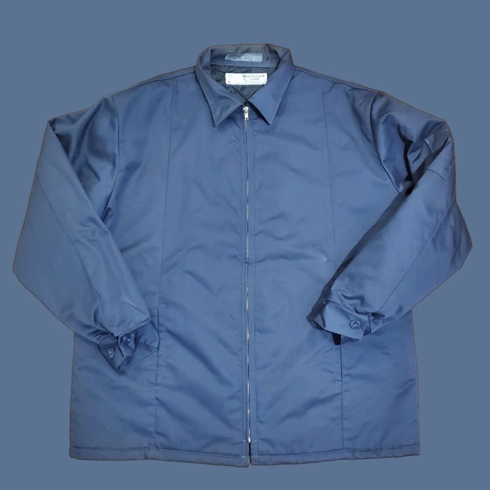Vintage WearGuard Aramark Jacket Mens 1XL Tall Navy Blue Quilted Lined Warm Work Coat Size US XL / EU 56 / 4 - 1 Thumbnail