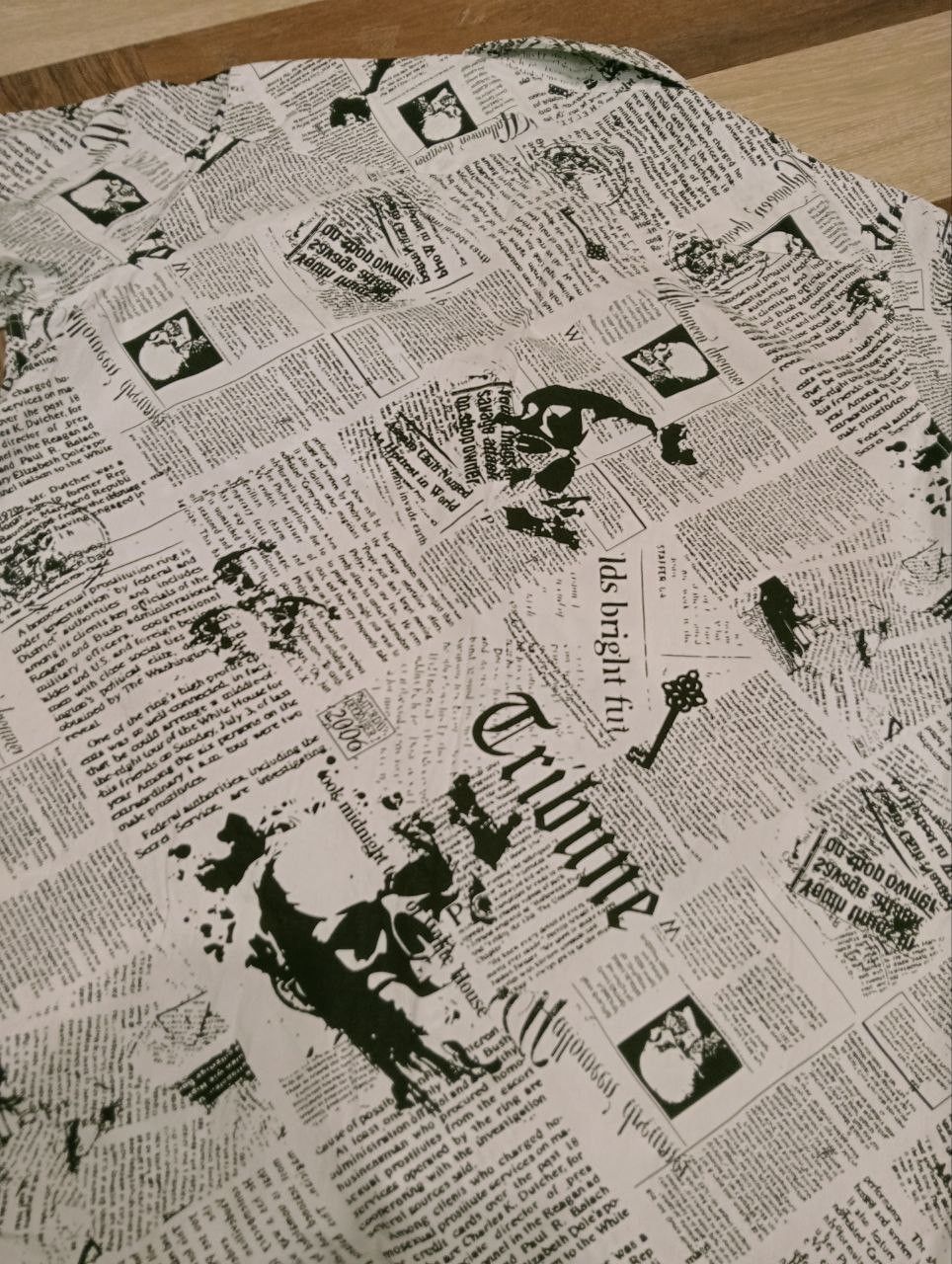 Japanese Brand BATSU STUDIO JAPAN PAPER STYLE SHIRT - SIZE LL Size US L / EU 52-54 / 3 - 10 Thumbnail