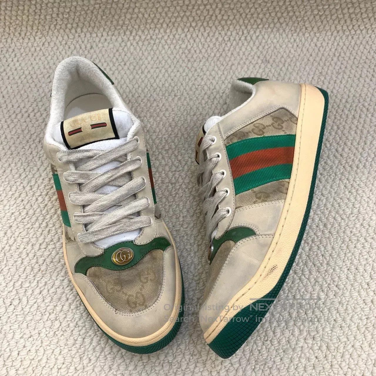 Gucci gucci screener canvas sneakers in green. Size US 9 / EU 42 - 5 Thumbnail