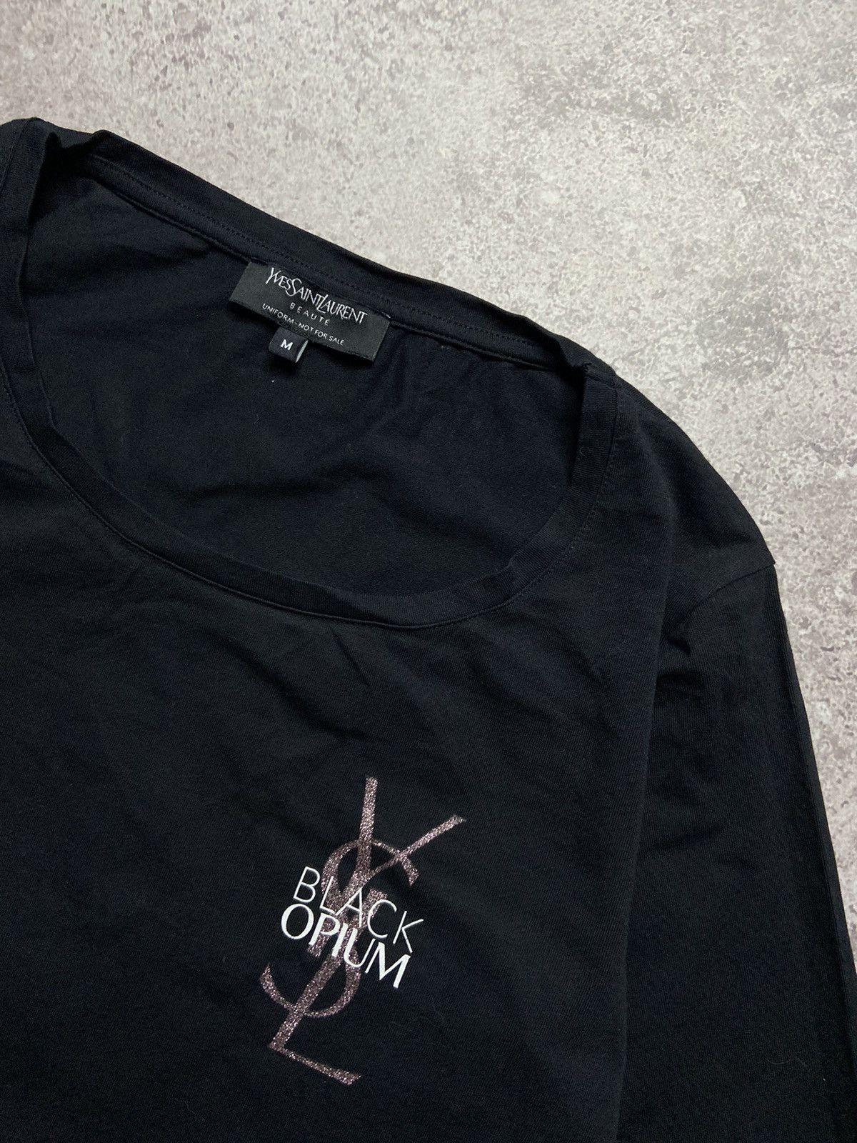 Yves Saint Laurent Yves Saint Laurent - Black Opium Big Logo Long Sleeve Size M / US 6-8 / IT 42-44 - 8 Thumbnail