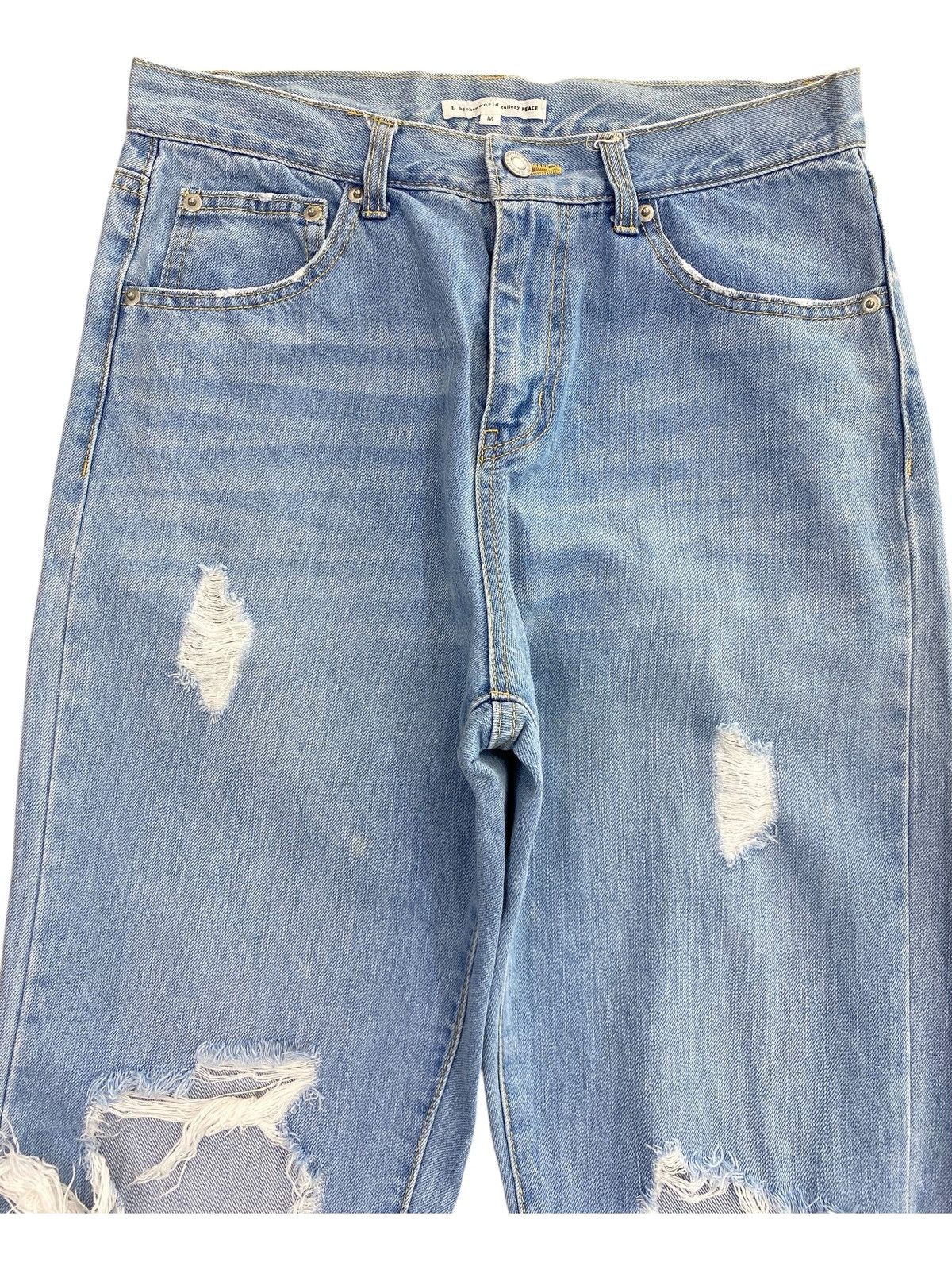 Japanese Brand Japanese hyphenworld Faded Wash Hairy leg Distress Jeans Size US 30 / EU 46 - 2 Thumbnail