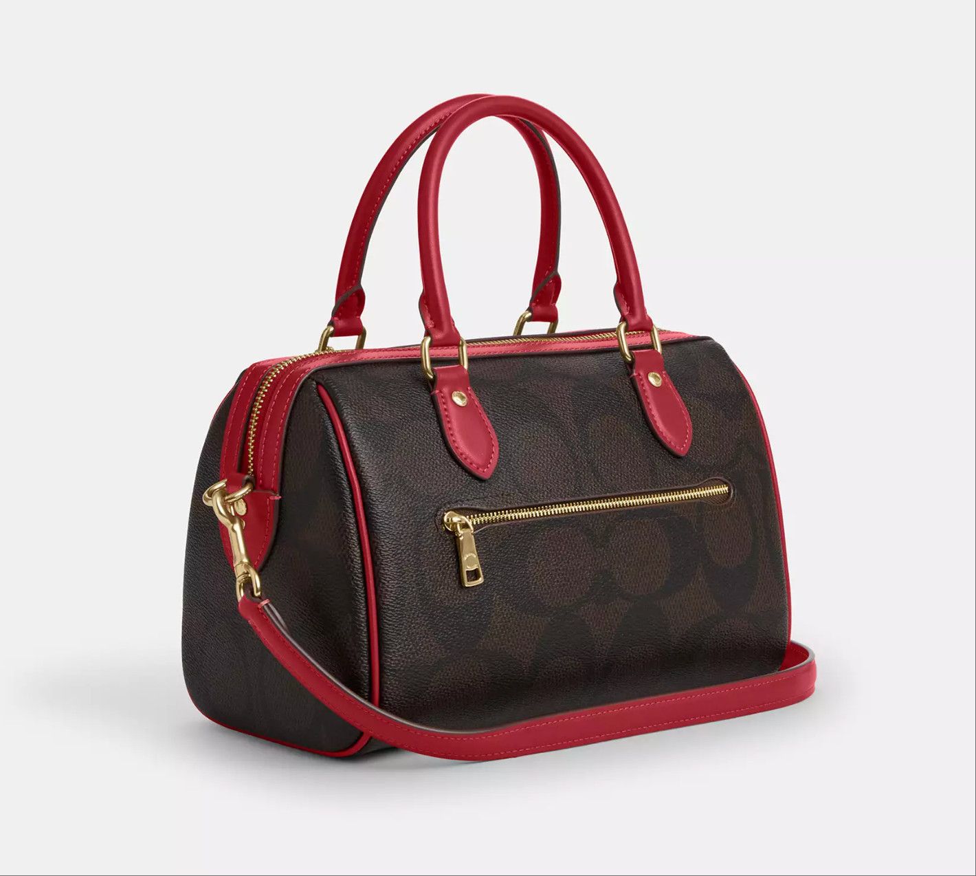 Coach Rowan Satchel Bag In Maxi Signature Canvas CCD76 Size ONE SIZE - 6 Thumbnail