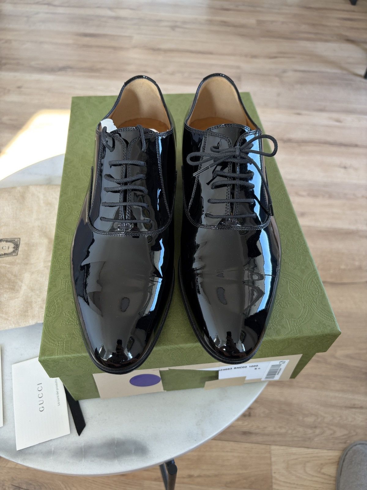 Gucci Gucci Worsh Patent Leather Lace-Up Shoes Size US 7.5 / EU 40-41 - 3 Thumbnail