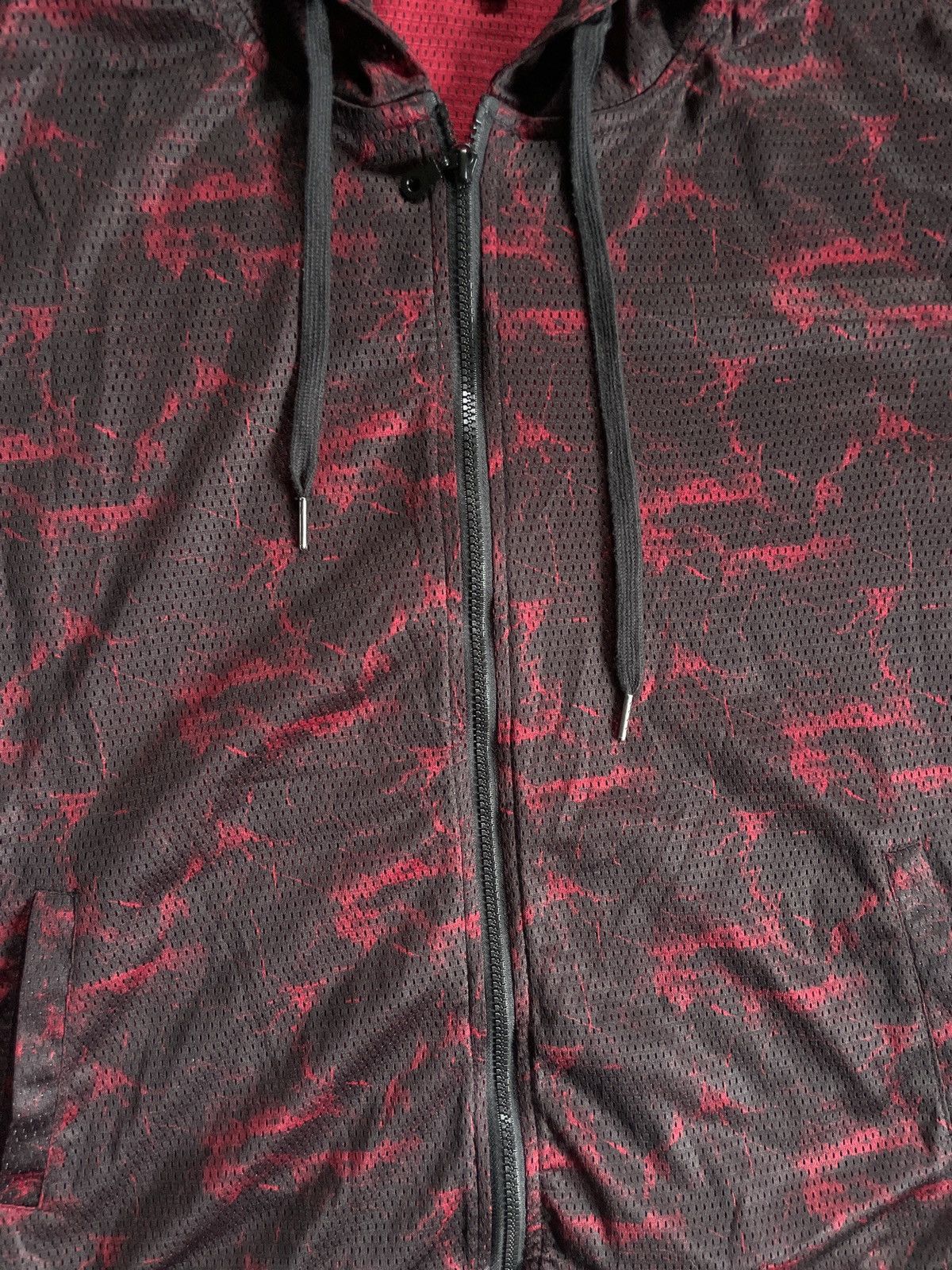 If Six Was Nine 2000s Japanese archive Vkei Graphic Mesh Short-Sleeve Hoodie Size US L / EU 52-54 / 3 - 7 Thumbnail