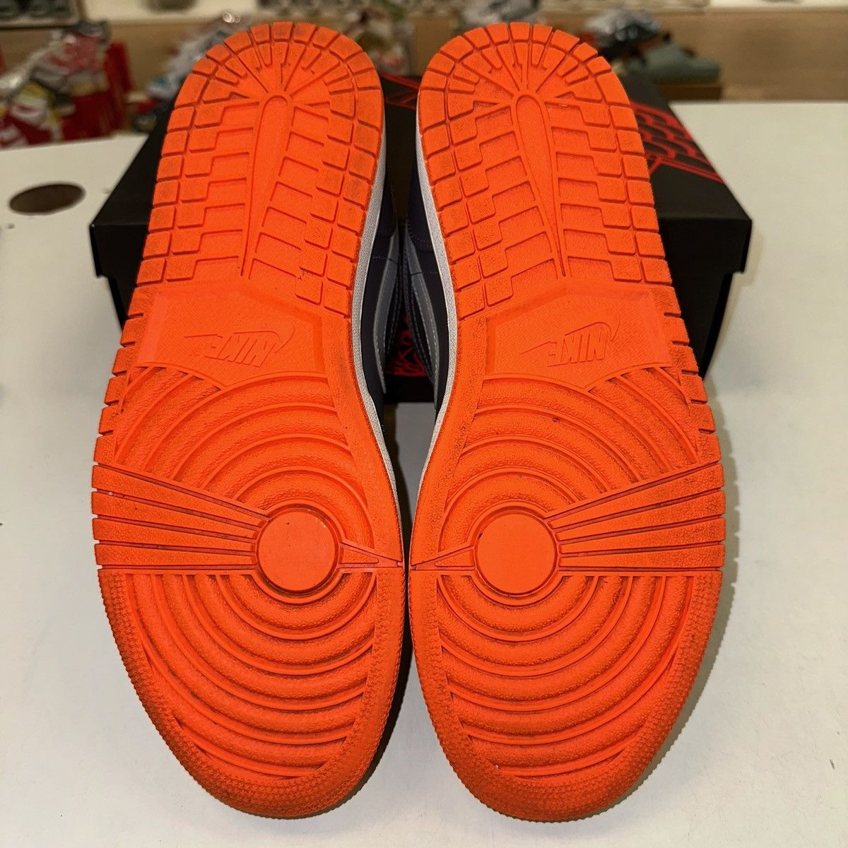 Jordan Brand Size 10 - Nike Air Jordan 1 Low Electric Orange Gray Size US 10 / EU 43 - 5 Thumbnail