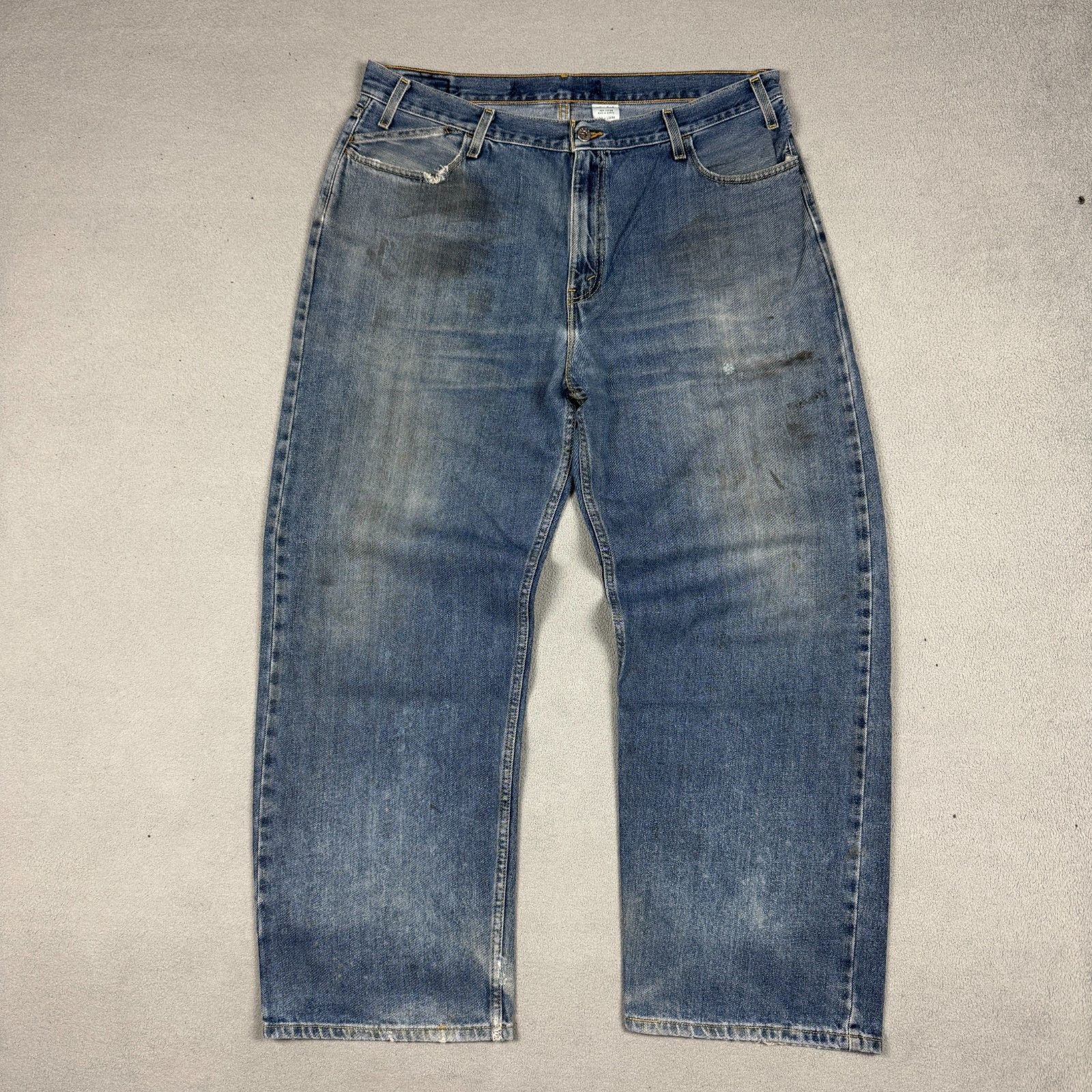 Levi's VTG Levi's SilverTab Low Loose Baggy Faded Stained W38 L32 Size US 38 / EU 54 - 6 Thumbnail