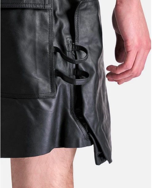 Rick Owens NEVER WORN / Rick Owens Leather Stefan Cargo Shorts in Black Size US 32 / EU 48 - 7 Thumbnail