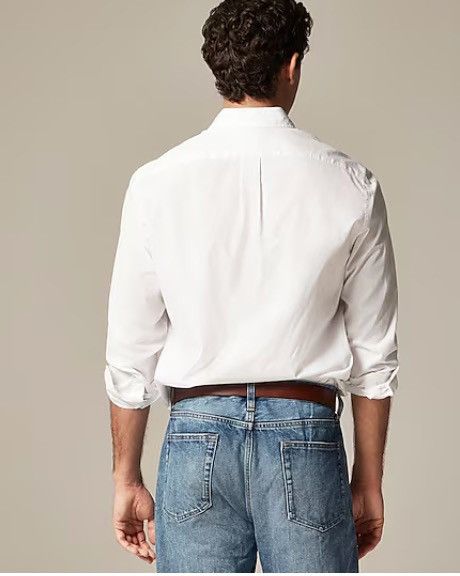 J.Crew Secret Wash Poplin Button Down Shirt - White Size US L / EU 52-54 / 3 - 2 Thumbnail