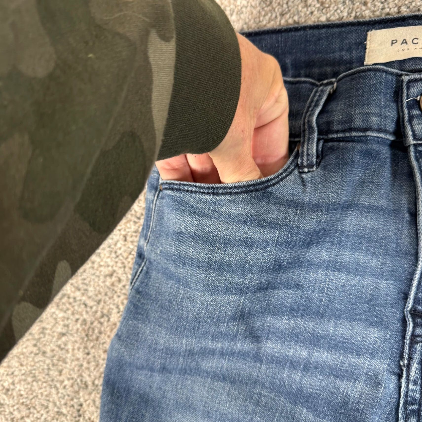 Pacsun VINTAGE? No — PacSun Jeans Women’s 23 Blue High-Rise Ankle Jegging Distressed Super Stretch Jeans 00 Womens Slim Distressed Pockets Zip Fly Size 24" / US 00 / IT 34 - 6 Thumbnail