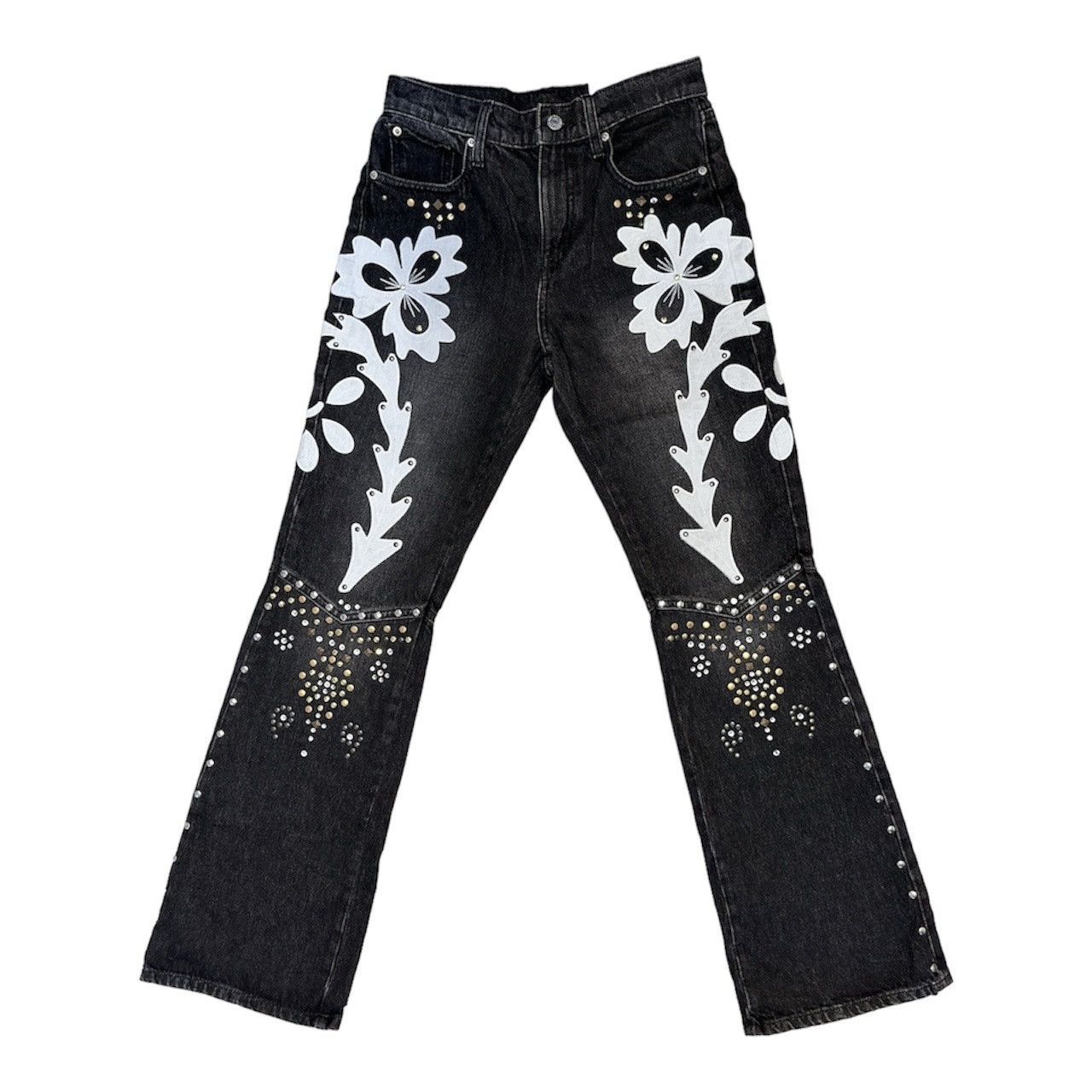 image of Bdg ‘90S Mid-Rise Bootcut Embellished Jeans in Black, Women's (Size 26)