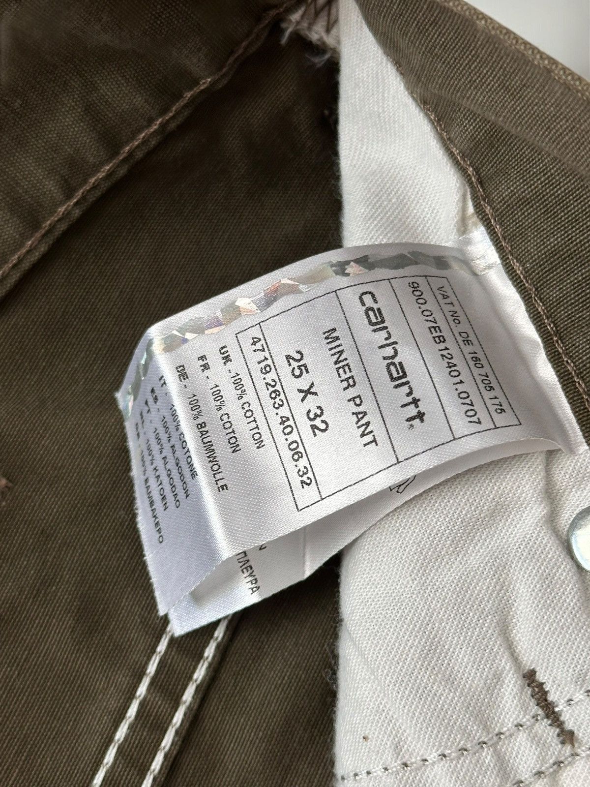 Carhartt Carhartt Combat Green Stone Washed Pants Size 25" / US 0 / IT 36 - 7 Thumbnail