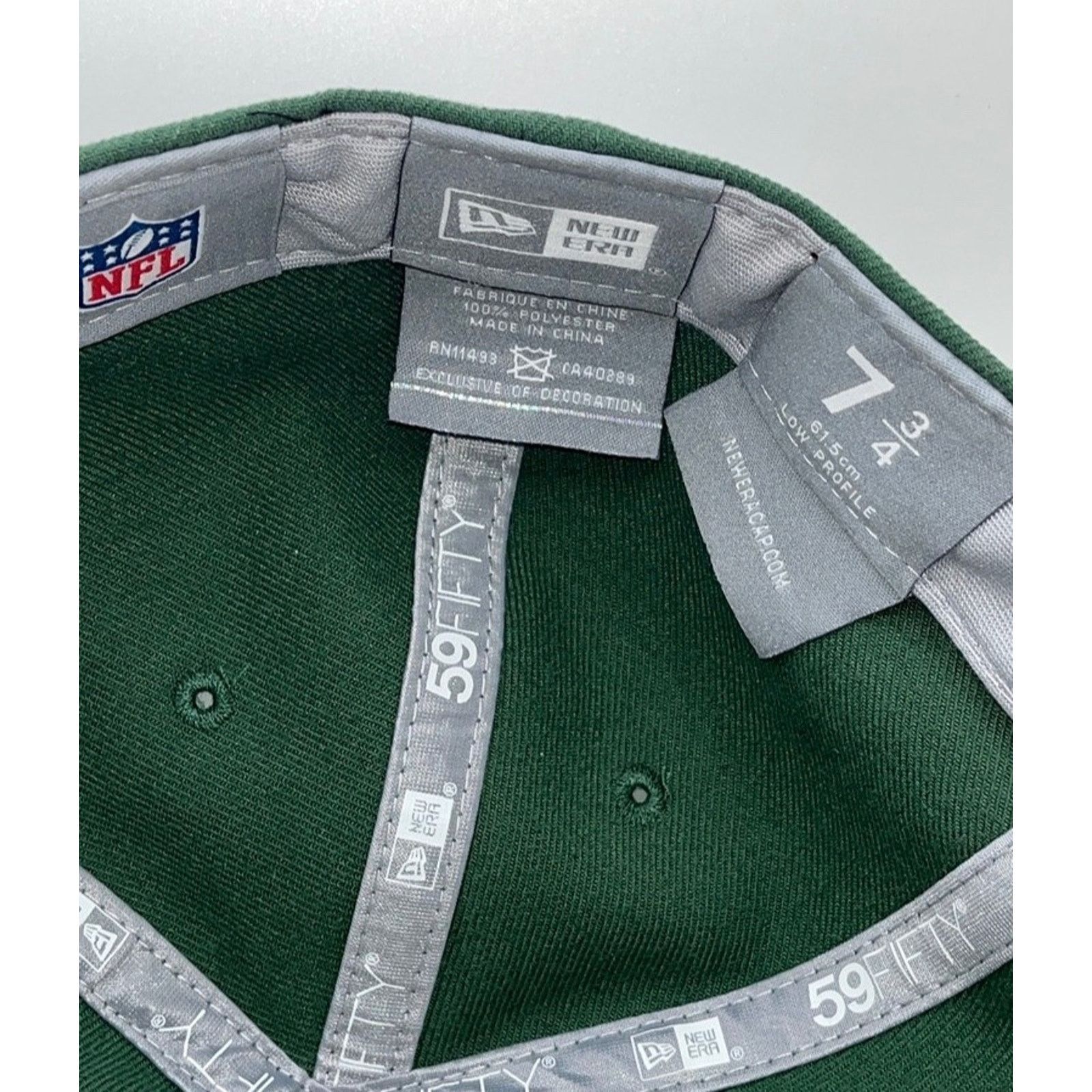 New Era New York Jets Joe Tippmann Signed 59FIFTY Fitted Hat 7 3/4 Size ONE SIZE - 12 Thumbnail