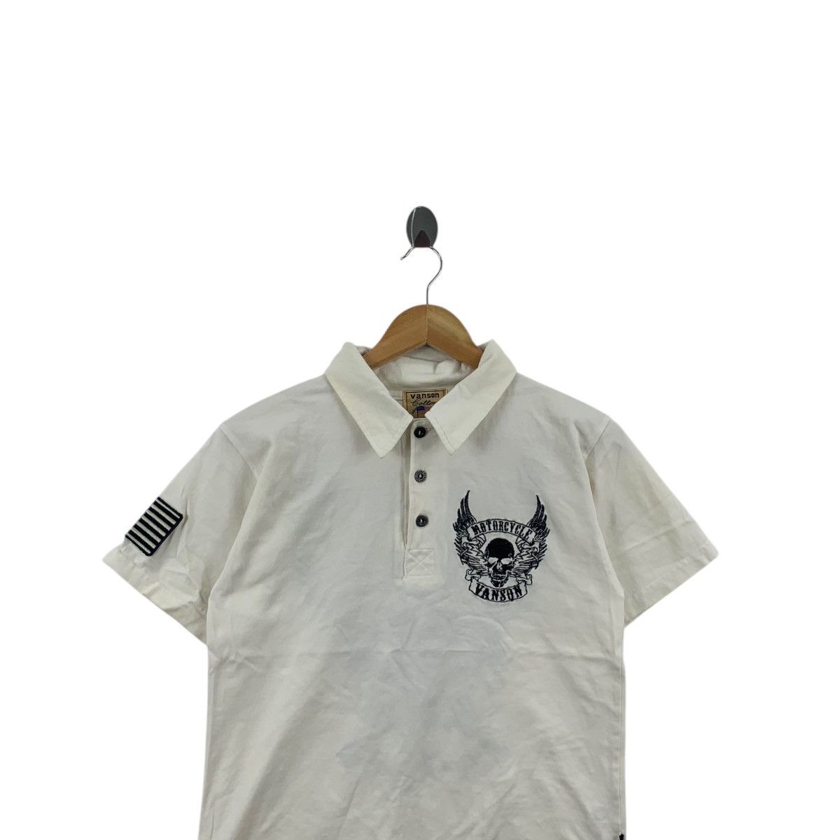 Vanson Leathers Vintage VANSON LEATHER MOTORCYCLE Custom Made Polo Tee Shirt Size S / US 4 / IT 40 - 2 Thumbnail