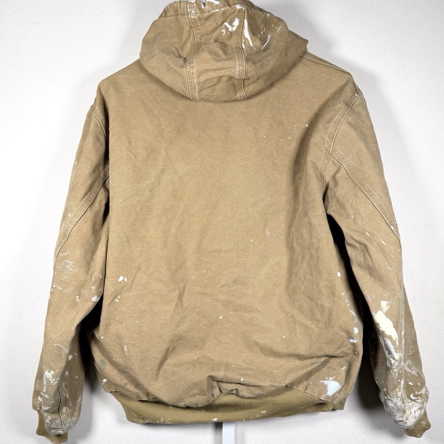 Carhartt VINTAGE Carhartt Hoodie Jacket Mens XL Distressed Paint Splatter J160 CML Size US XL / EU 56 / 4 - 2 Thumbnail