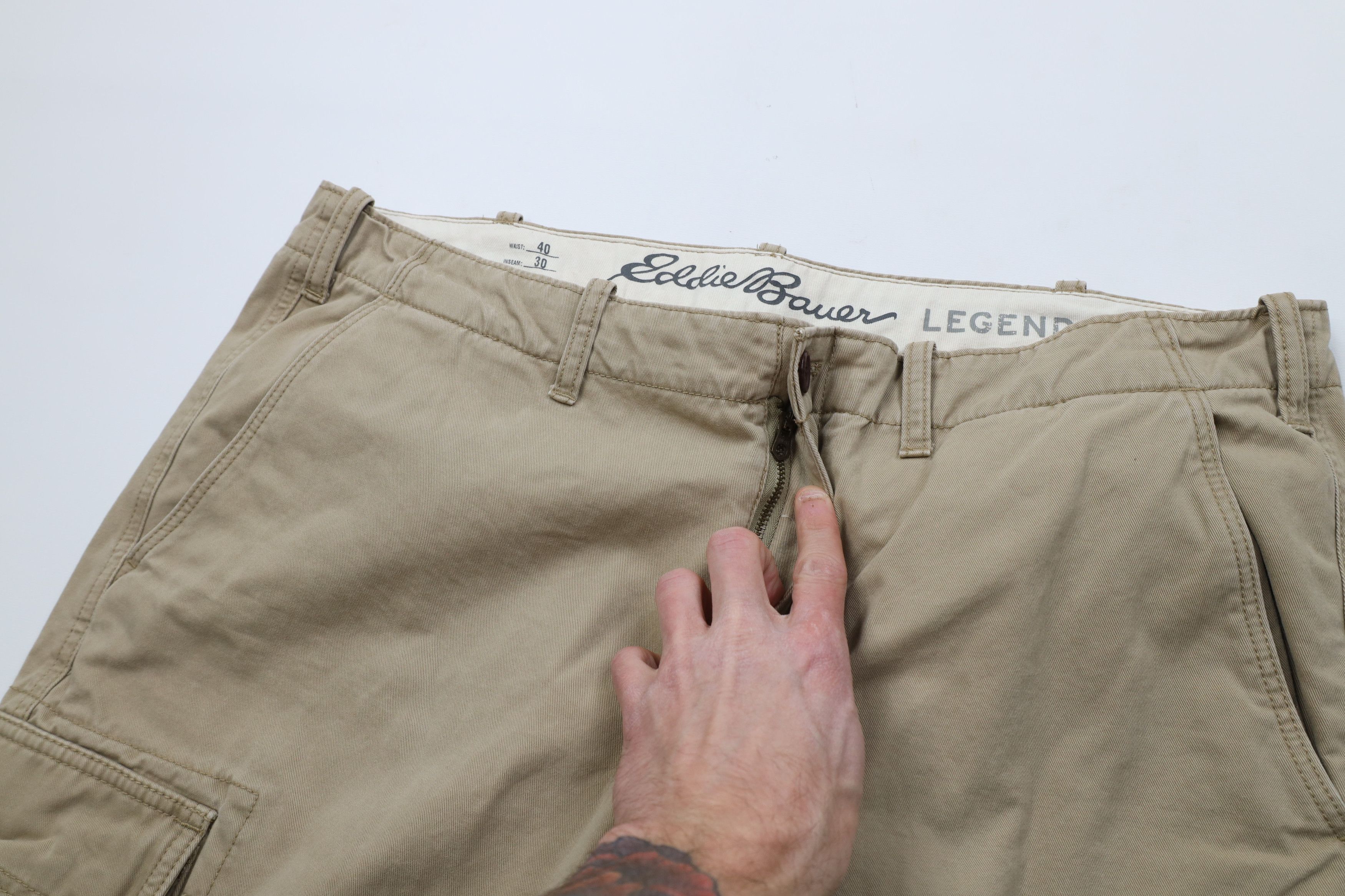 Eddie Bauer Vintage Eddie Bauer Baggy Wide Leg Cargo Pants Beige Cotton Size US 40 / EU 56 - 7 Thumbnail