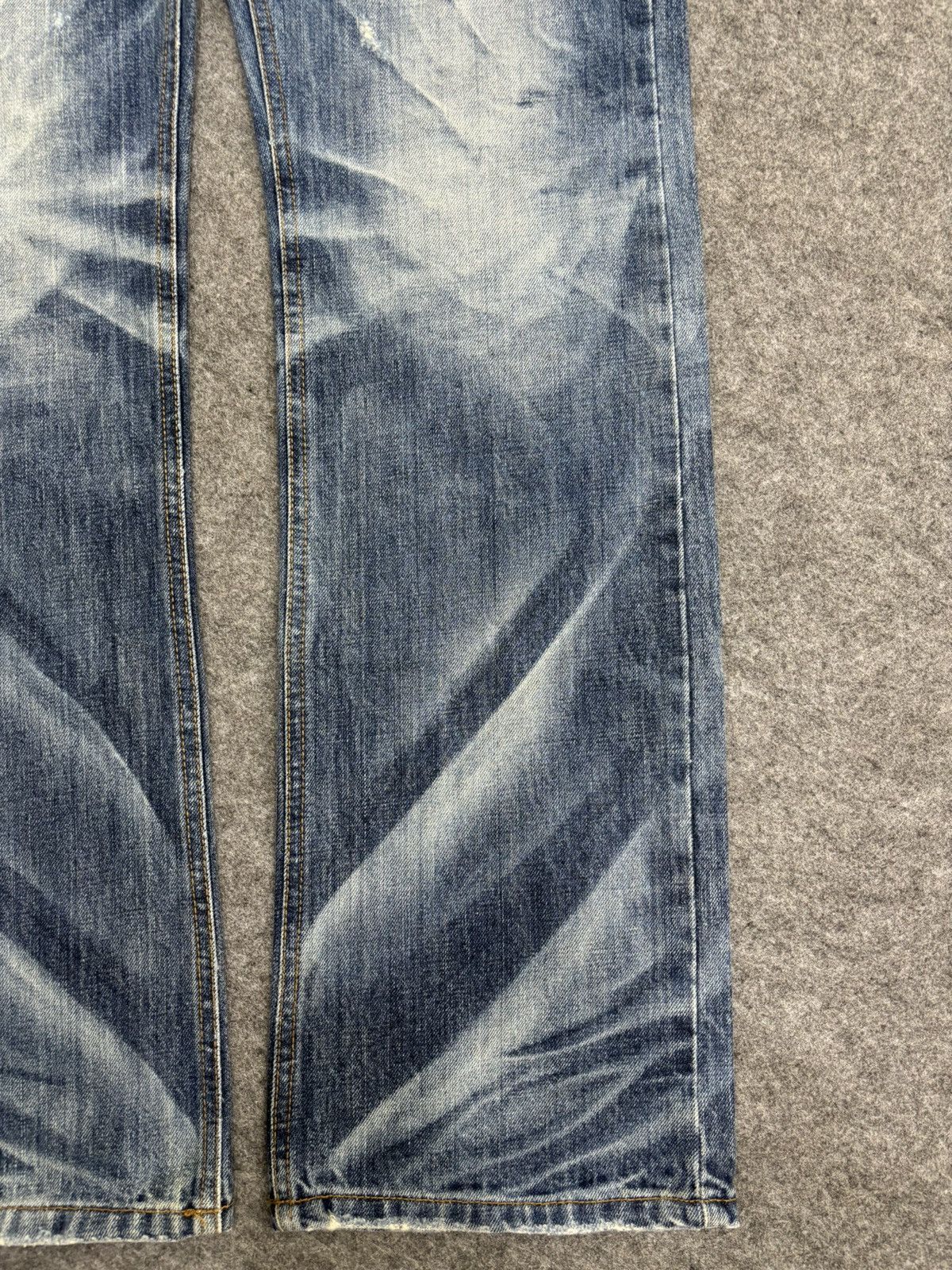 Japanese Brand 💥Sick Fades💥improves Distressed Heavy Art Fades Denim F534 Size US 33 - 7 Thumbnail