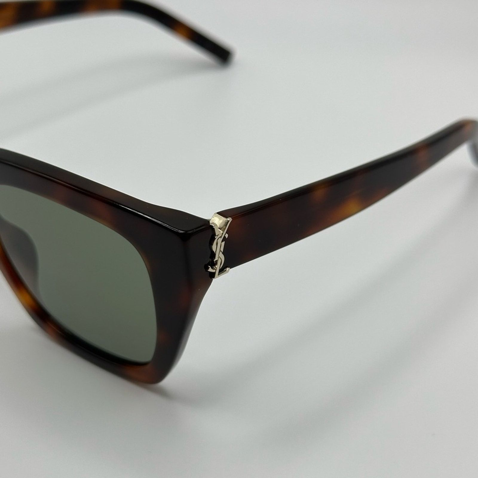 Yves Saint Laurent NEW SAINT LAURENT SUNGLASSES SL M143 003 Havana Green Women Size ONE SIZE - 3 Thumbnail
