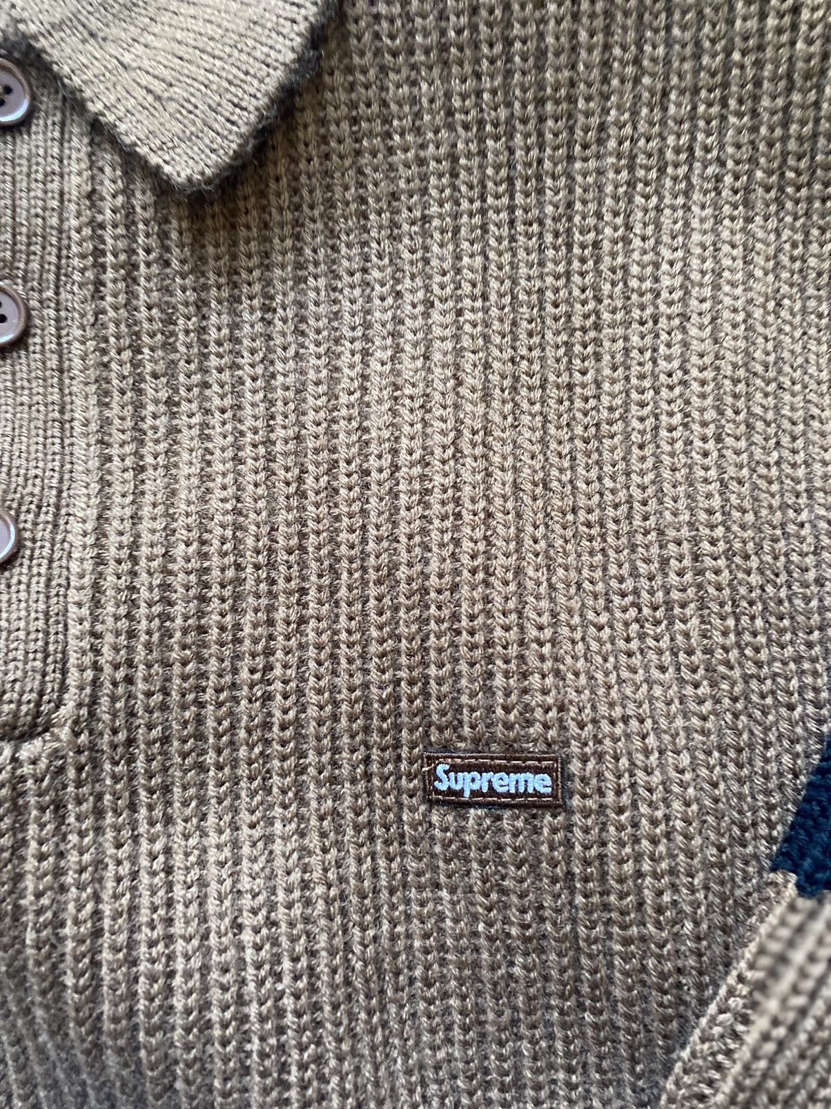 Supreme Supreme Small Box Polo Sweater Brown size L | Grailed