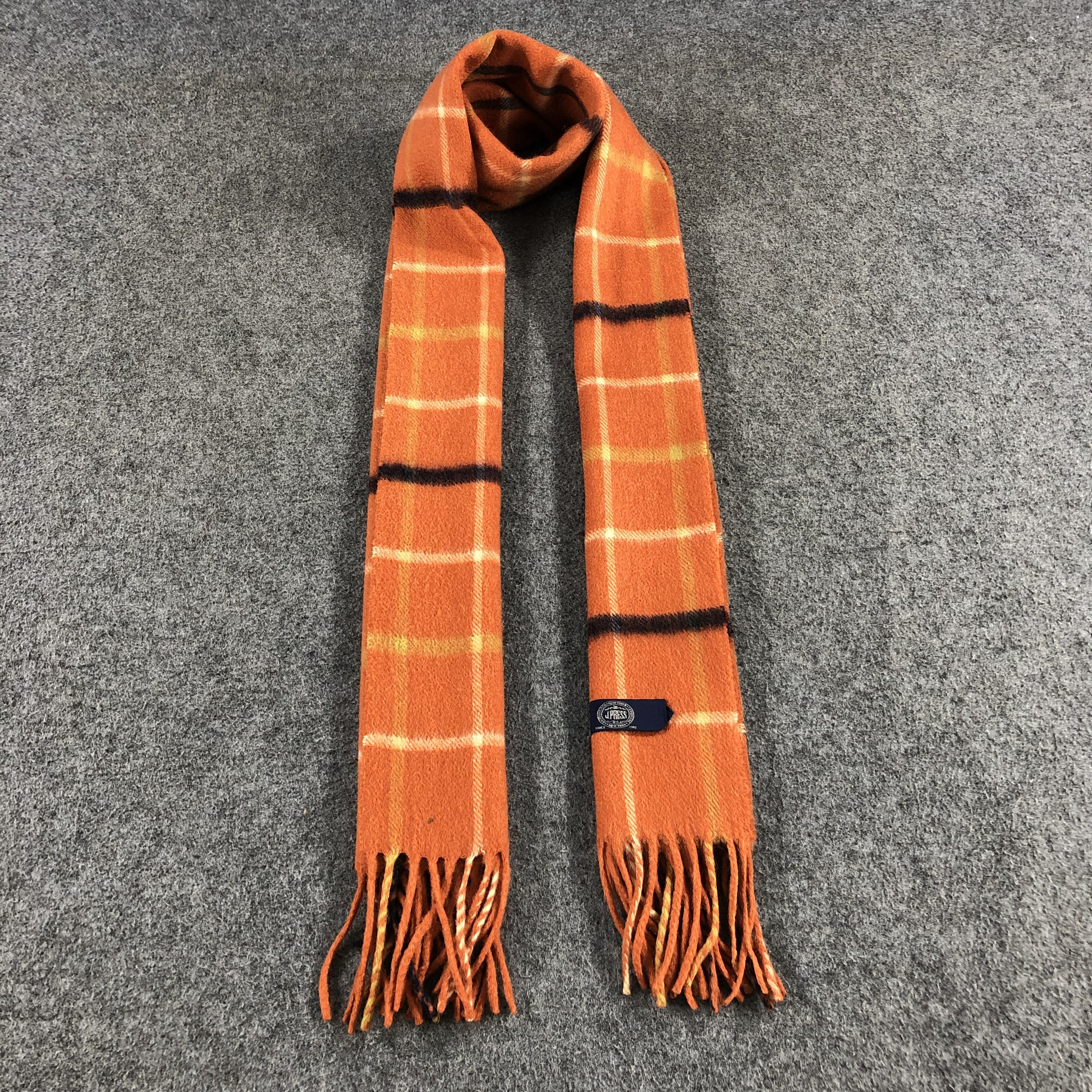 J. Press J. Press Tartan Wool Scarf Muffler V957 Size ONE SIZE - 1 Thumbnail