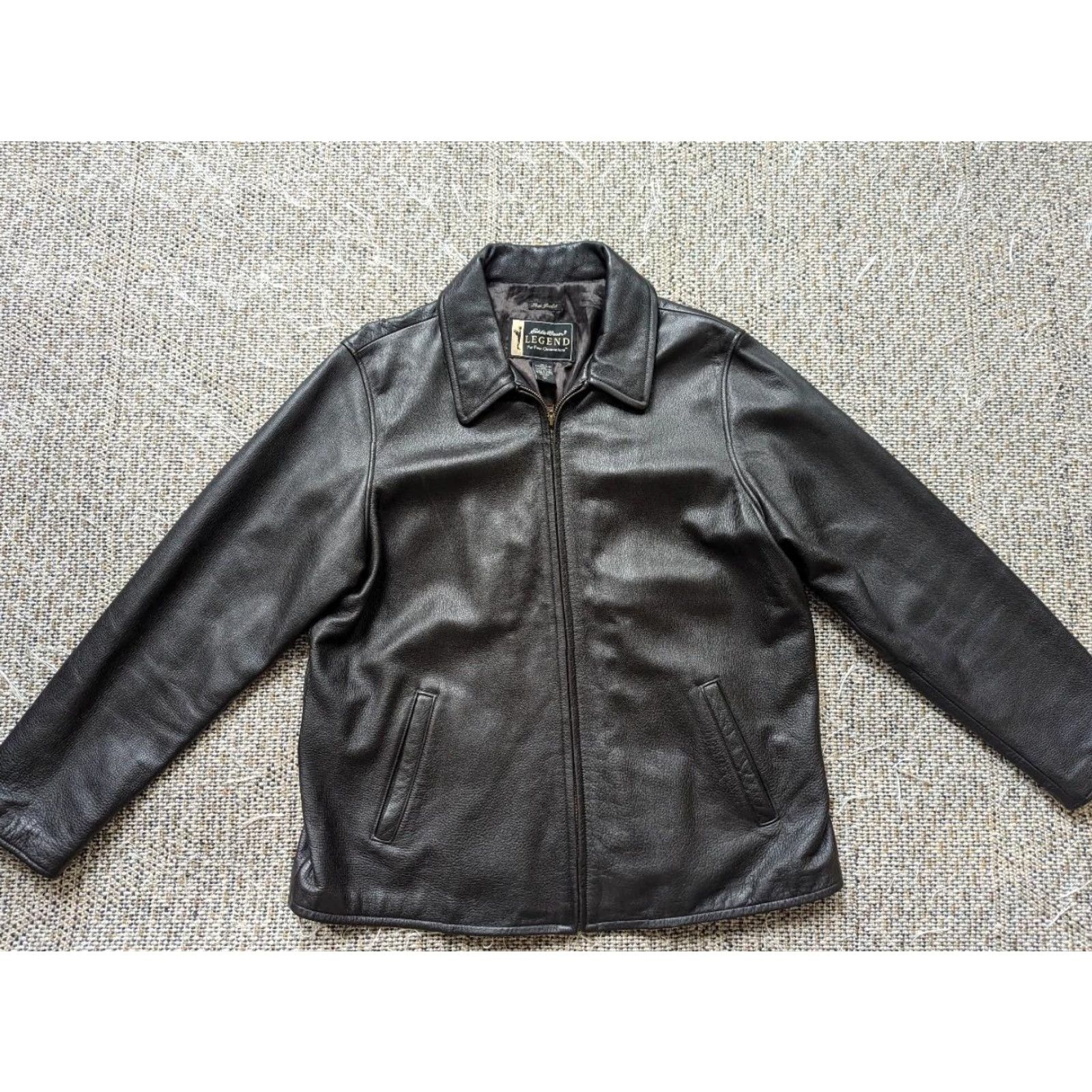 Eddie Bauer Womens Eddie Bauer Motorcycle Jacket XL Tall Leather Dark Brown Stine Legacy Cowhide Leather Size XL / US 12-14 / IT 48-50 - 4 Thumbnail