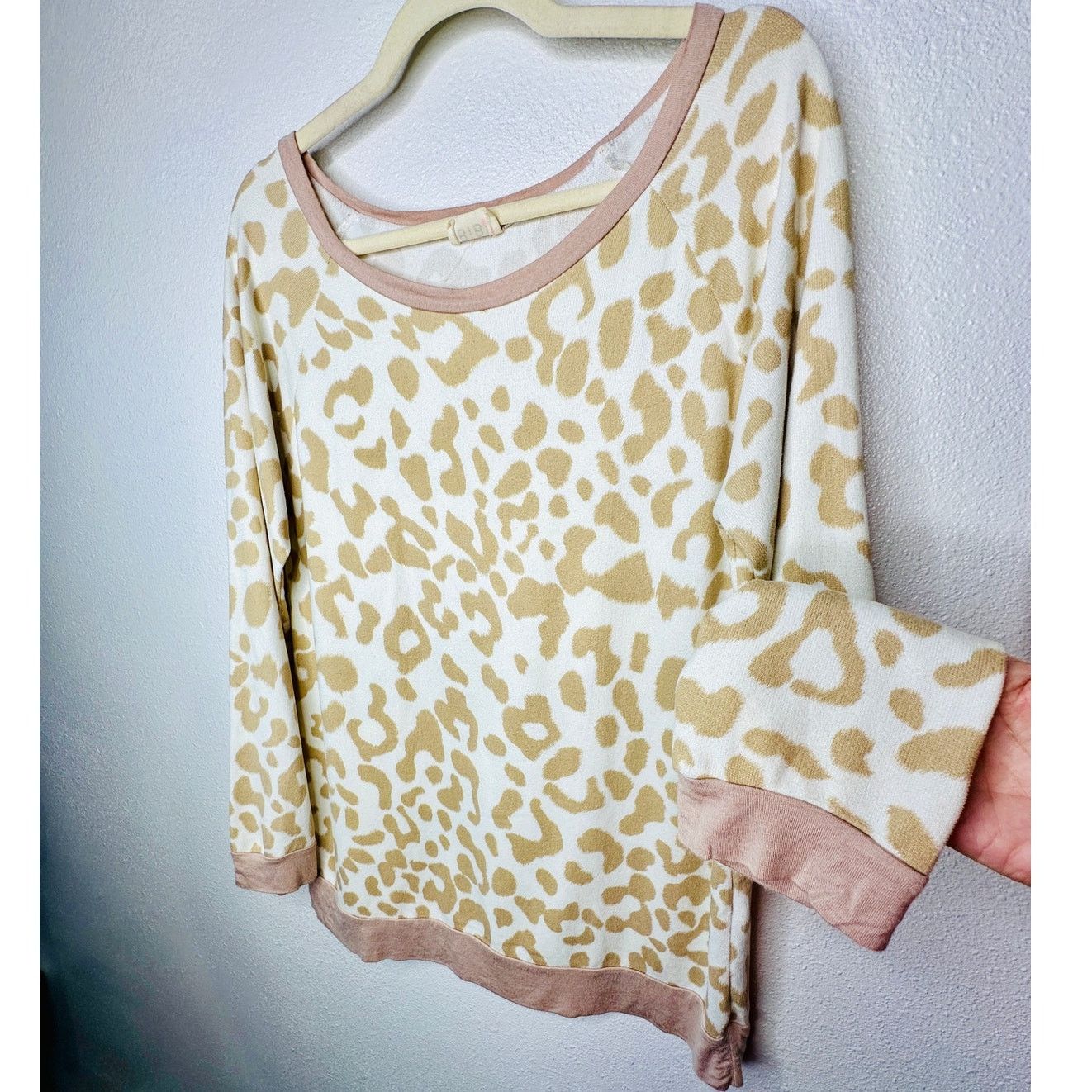 Other Bibi Cream & Tan Giraffe Print Long Sleeve Sweater S Y2k Size S / US 4 / IT 40 - 2 Thumbnail