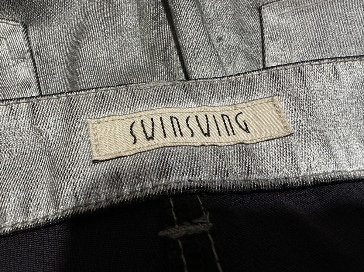 🔥Sick Y2K Swinswing Metallic Silver Coated Pants Flared