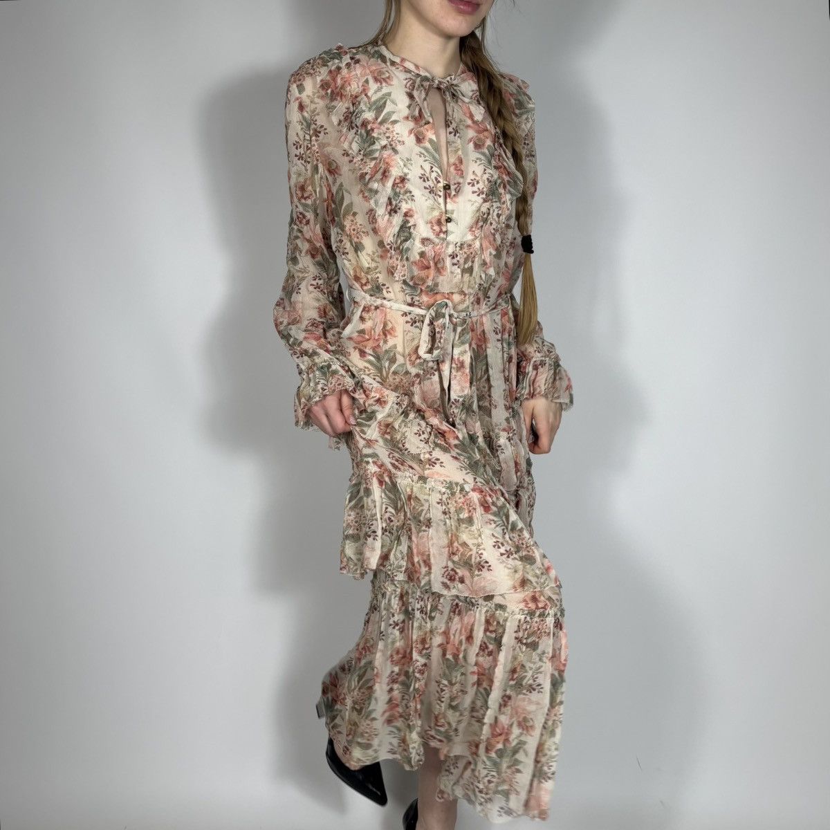 Zimmermann ZIMMERMANN Silk Frolal Maxi Dress Luxury Y2K Style Size L / US 10 / IT 46 - 2 Thumbnail