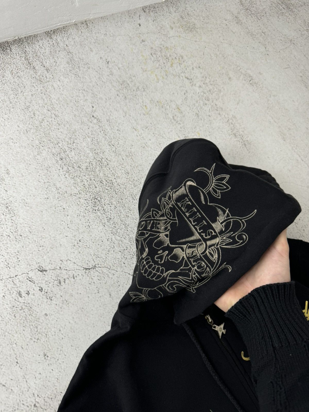 Christian Audigier × Ed Hardy × Vintage Ed Hardy Christian Audigier Y2K Vintage Zip Hoodie Size US M / EU 48-50 / 2 - 10 Thumbnail