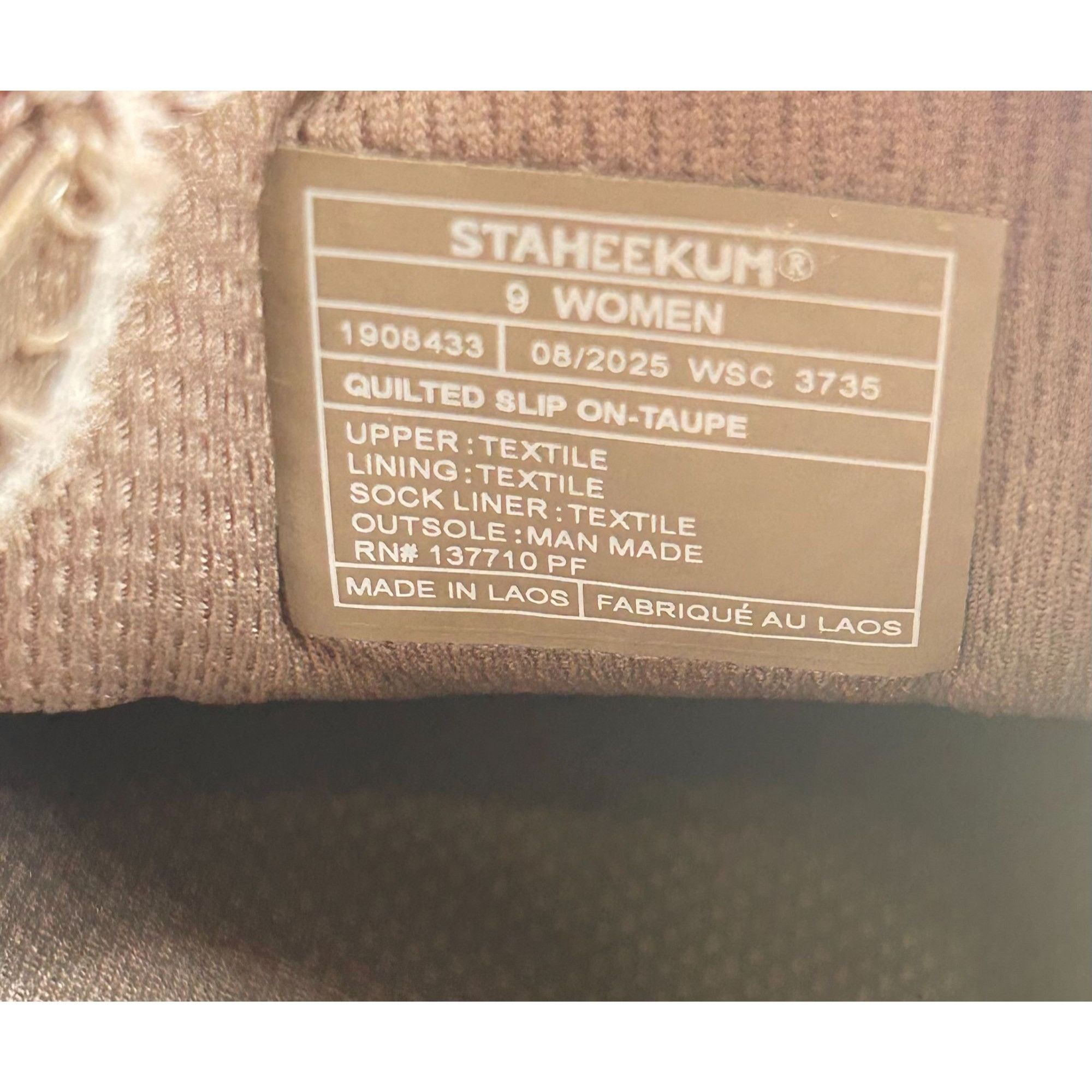 Other Staheekum Quilted Slip On Women’s 9 Taupe Comfort Casual Sho Size US 9 / IT 39 - 7 Thumbnail