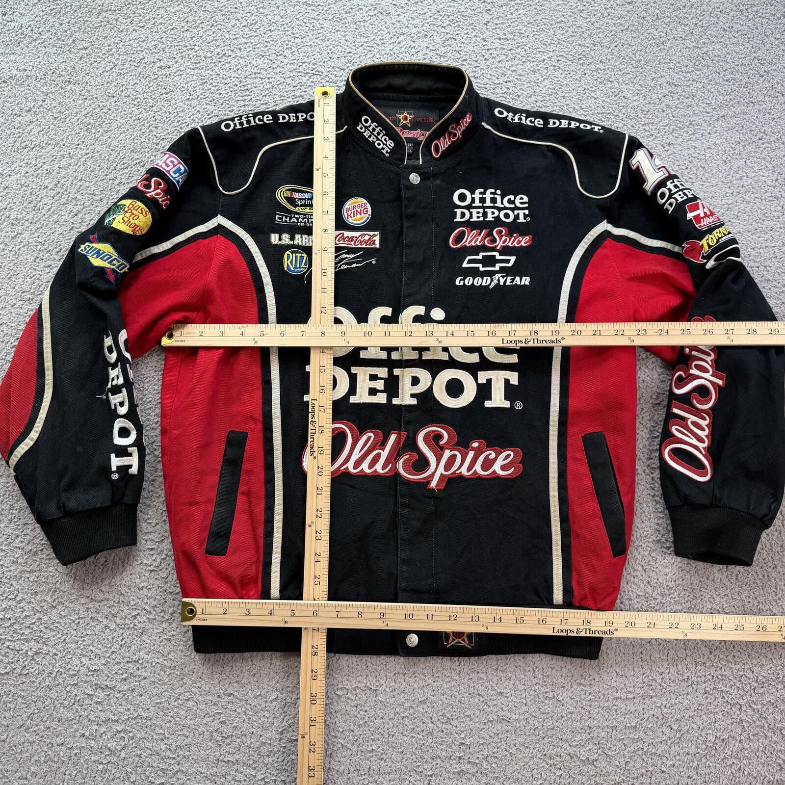 JH Design Vintage Tony Stewart Office Depot NASCAR Racing Jacket L Size US L / EU 52-54 / 3 - 3 Thumbnail