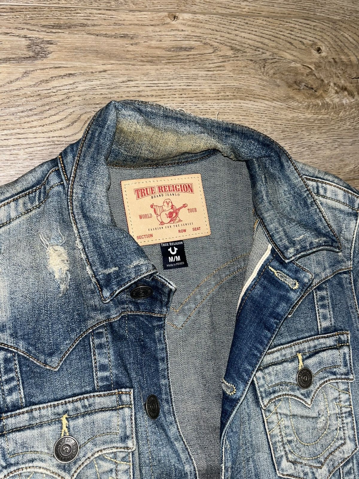 True Religion True Religion Distressed Denim Jacket Size US M / EU 48-50 / 2 - 9 Thumbnail