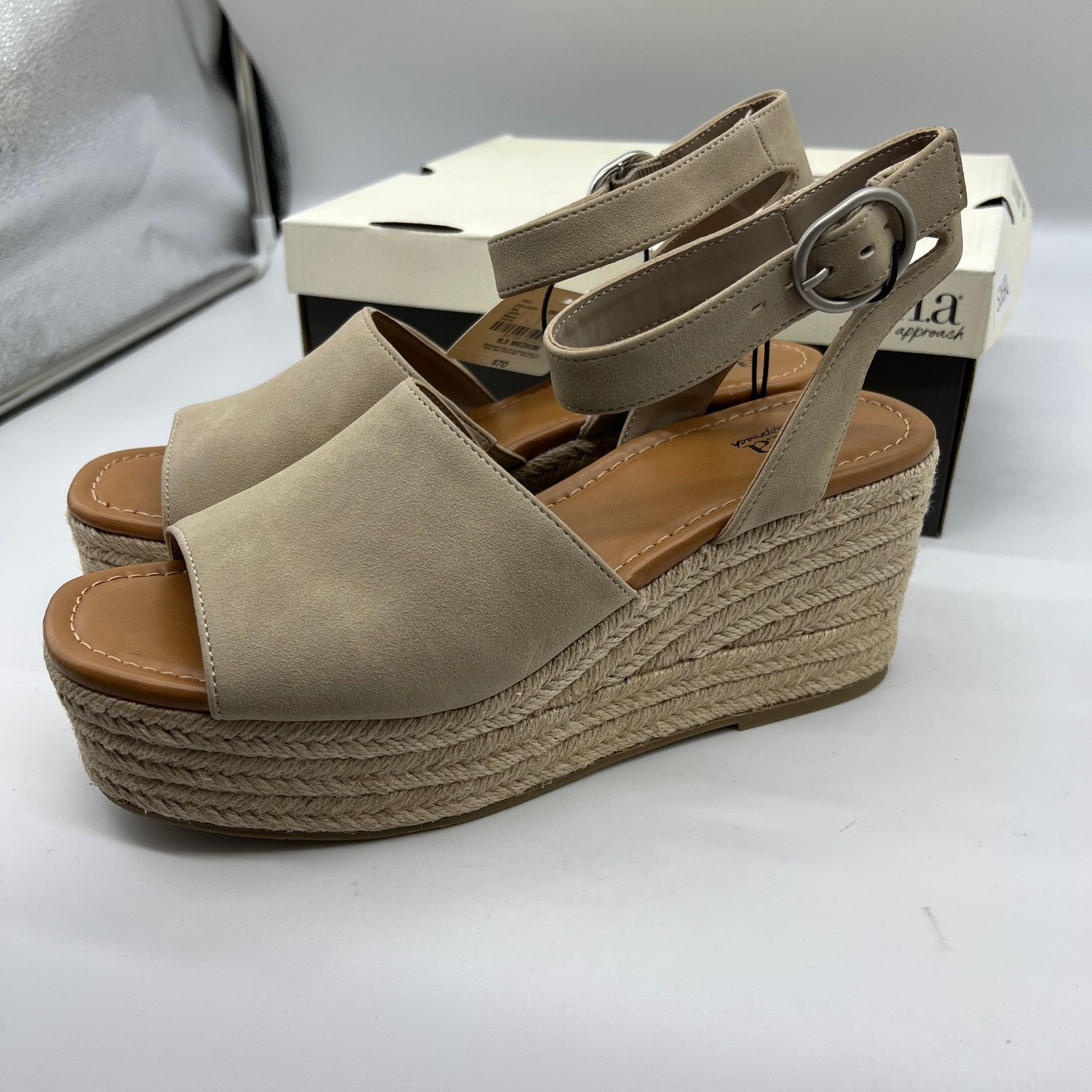 Other a.n.a Laskie Women Shoes Ankle Buckle Strap Sandals Size US 9.5 / IT 39.5 - 5 Thumbnail