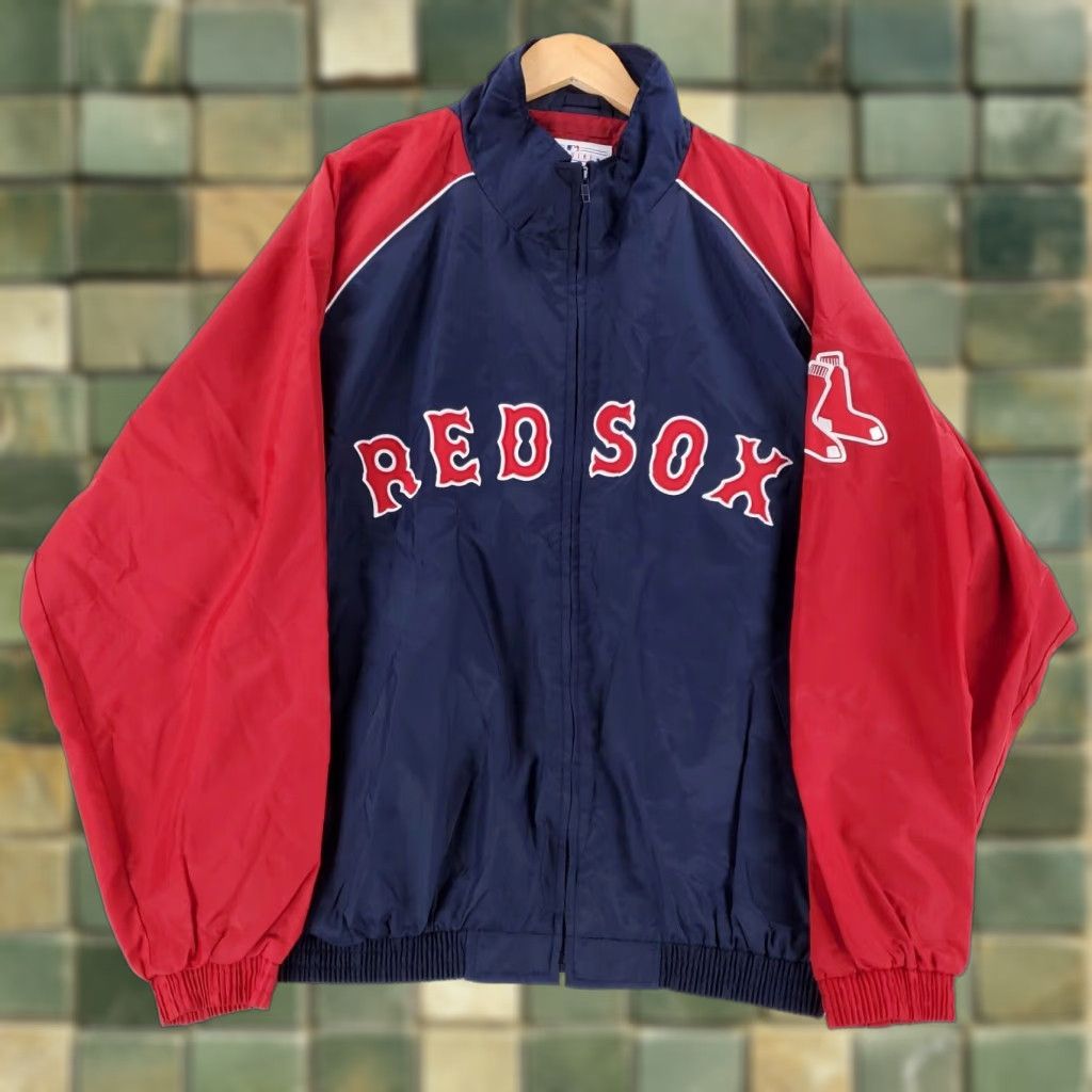 Vintage VINTAGE Majestic Jacket Full Zip Windbreaker Red Sox Mens XL 90s Korea Size US XL / EU 56 / 4 - 1 Thumbnail