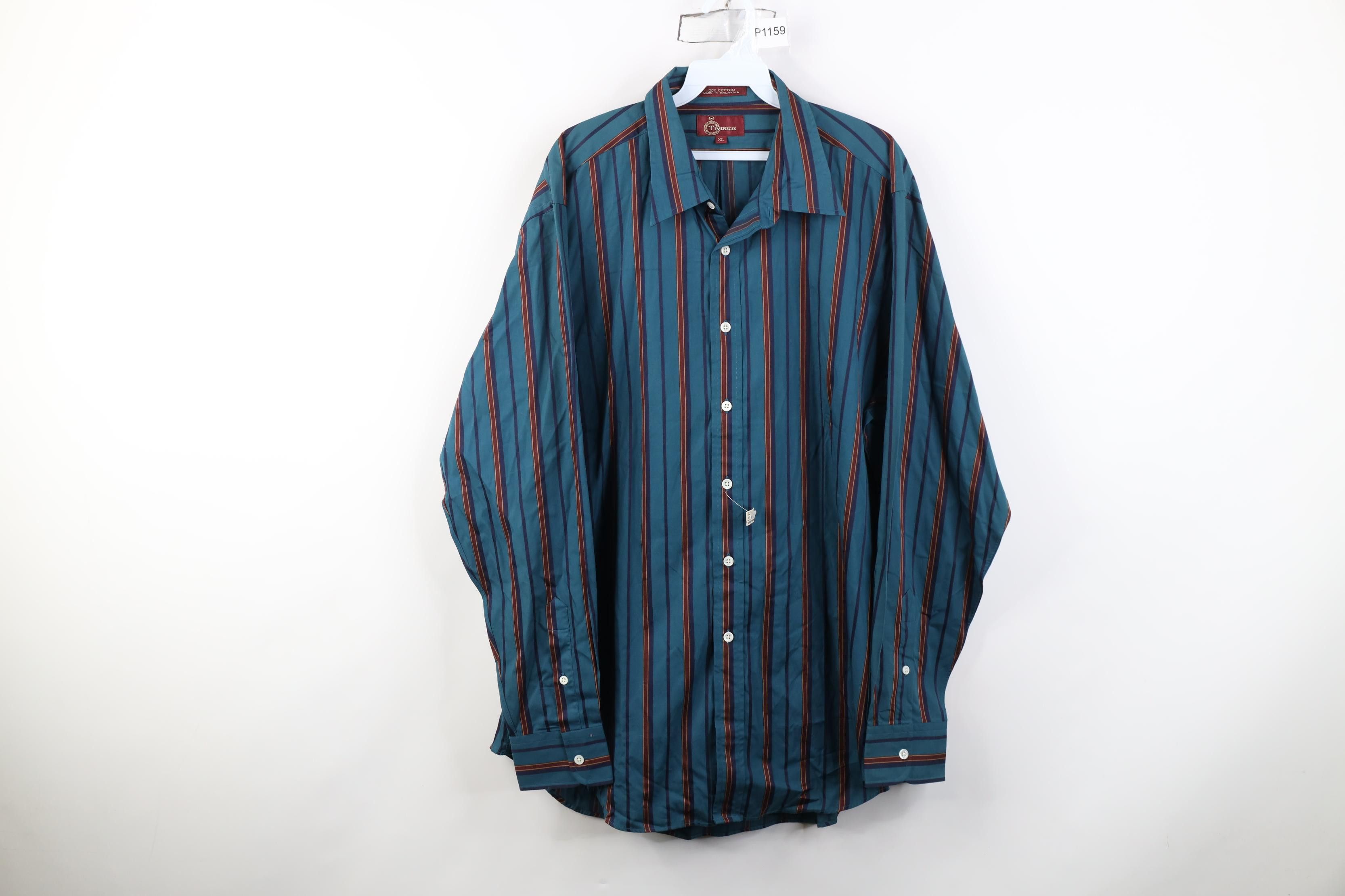Vintage Deadstock Vintage 90s Streetwear Block Collared Button Shirt Size US XL / EU 56 / 4 - 1 Thumbnail