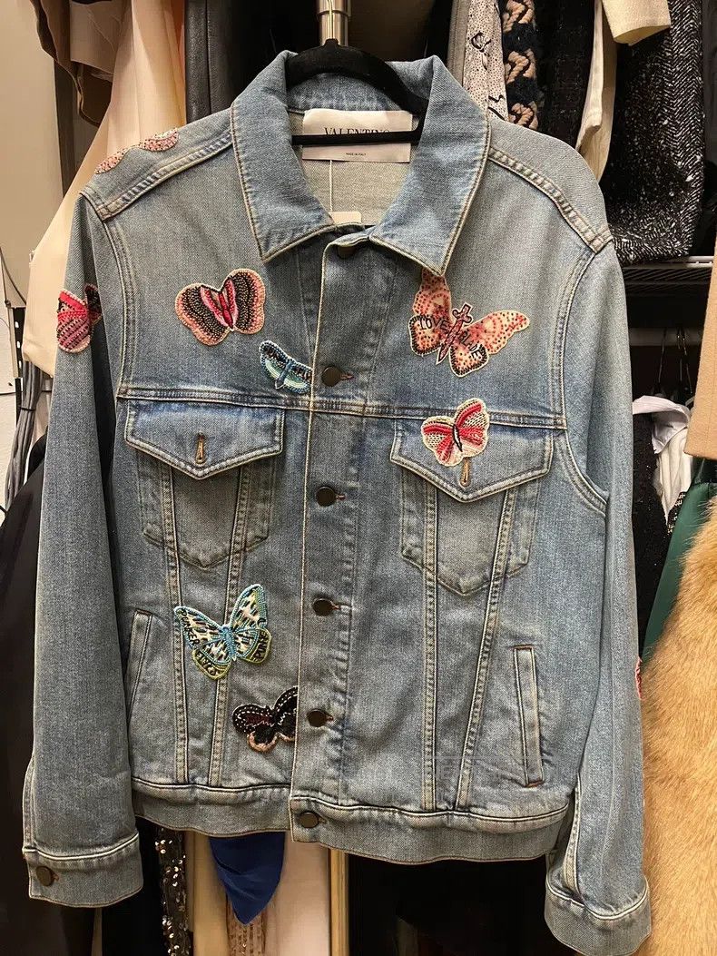 Valentino Valentino Blue denim jacket Size US XXS / EU 40 - 1 Thumbnail