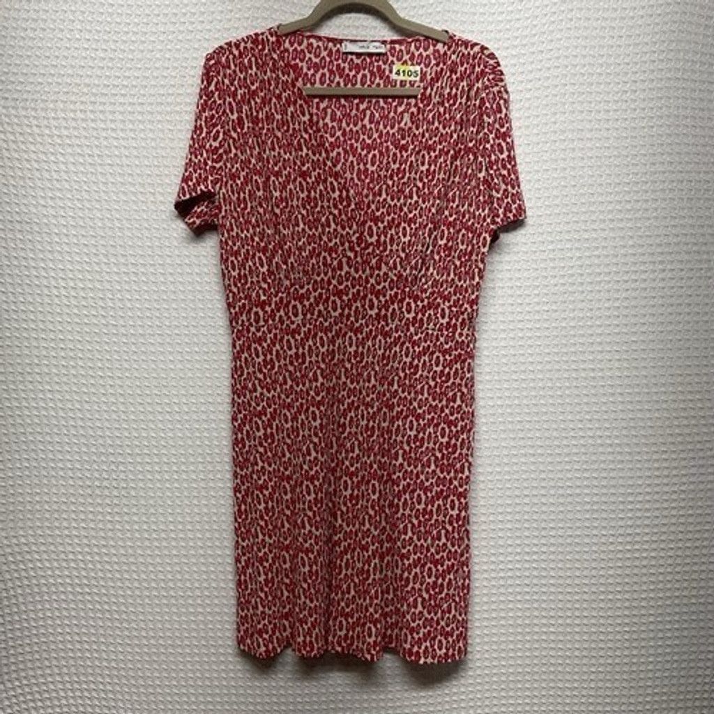 Mango Mango MNG Red Marita Retro Boho Smocked Midi Dress Women 10 Size L / US 10 / IT 46 - 8 Thumbnail