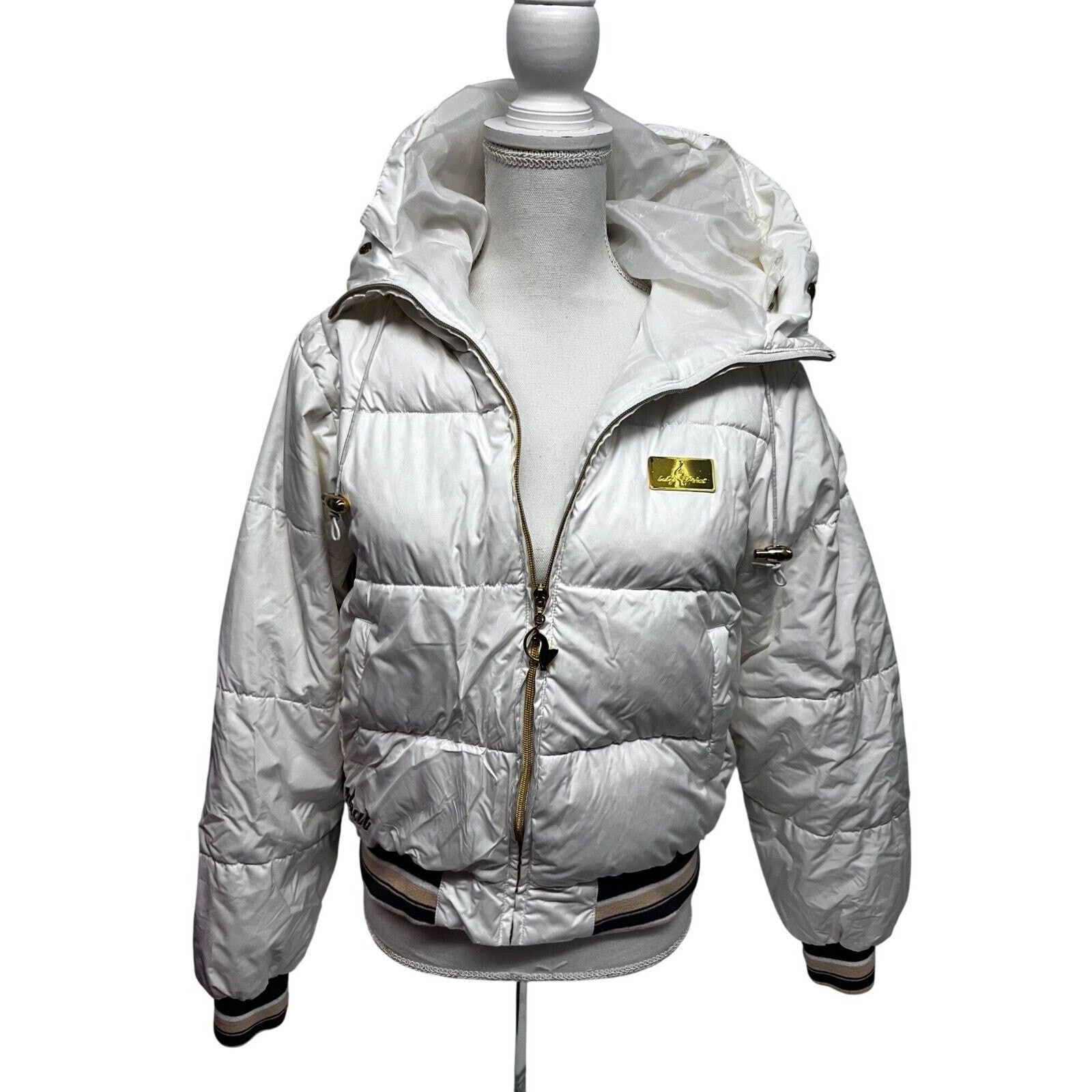 Vintage Baby Phat White Down Puffer Zip Hood Vintage Jacket Medium Size M / US 6-8 / IT 42-44 - 3 Thumbnail