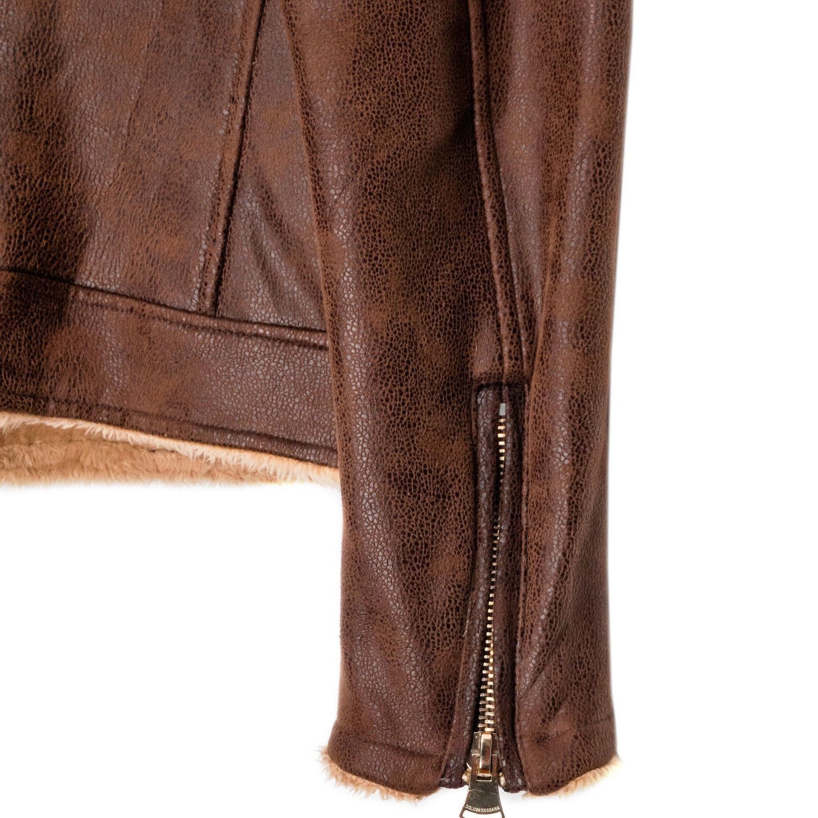 Dolce & Gabbana Dolce Gabbana DG Logo Used Effect Grain Leather Jacket Size US M / EU 48-50 / 2 - 8 Thumbnail