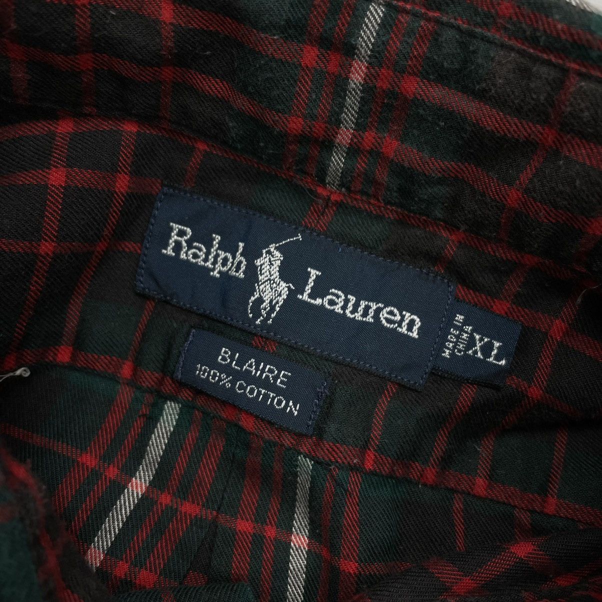 Polo Ralph Lauren × Vintage Vintage 90s Ralph Lauren Red Green Plaid Button Down Blaire Size US XXL / EU 58 / 5 - 4 Thumbnail
