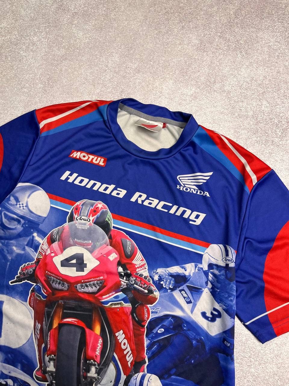 Vintage VINTAGE HONDA RACING MOTO GRAPHIC T-SHIRT L Size US L / EU 52-54 / 3 - 4 Thumbnail