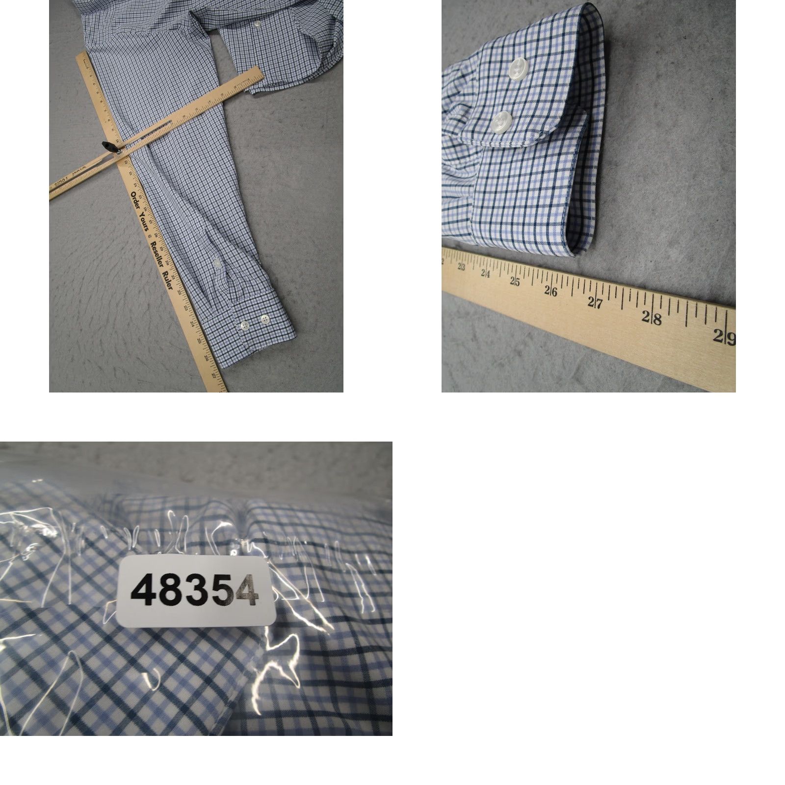 Mizzen+Main Mizzen+Main Leeward Shirt Mens XL Trim Fit Blue White Plaid Performance Stretch Shirt Mens XL Blue White Plaid Size US XL / EU 56 / 4 - 8 Thumbnail