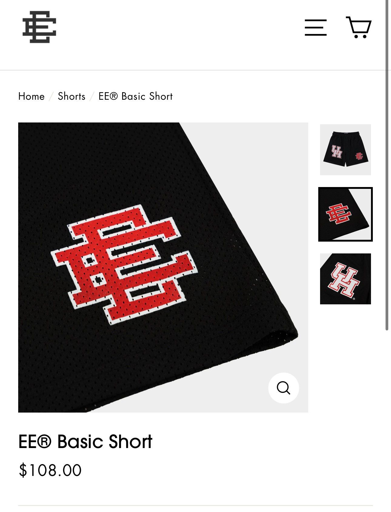 Eric Emanuel × NCAA Eric Emanuel Houston Basic Shorts Large Size US 34 / EU 50 - 9 Thumbnail