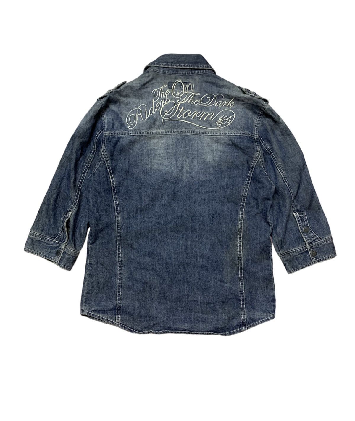 In The Attic In the Attic Washed Dirty Denim Shirt Share Spirit Goa LGB Size US M / EU 48-50 / 2 - 2 Thumbnail