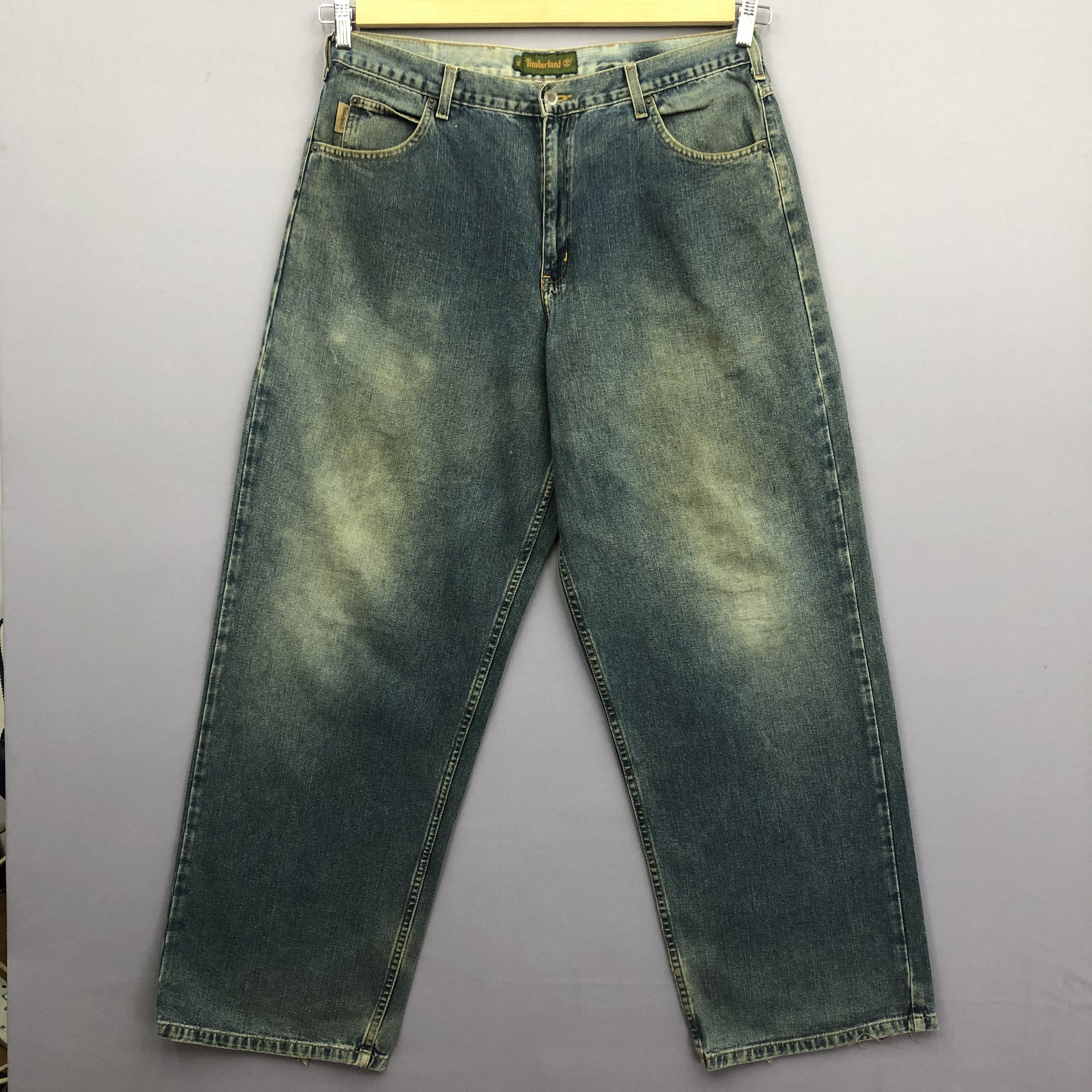 Jean Vintage Timberland Baggy Jeans Faded Loose Denim Size US 36 / EU 52 - 1 Thumbnail