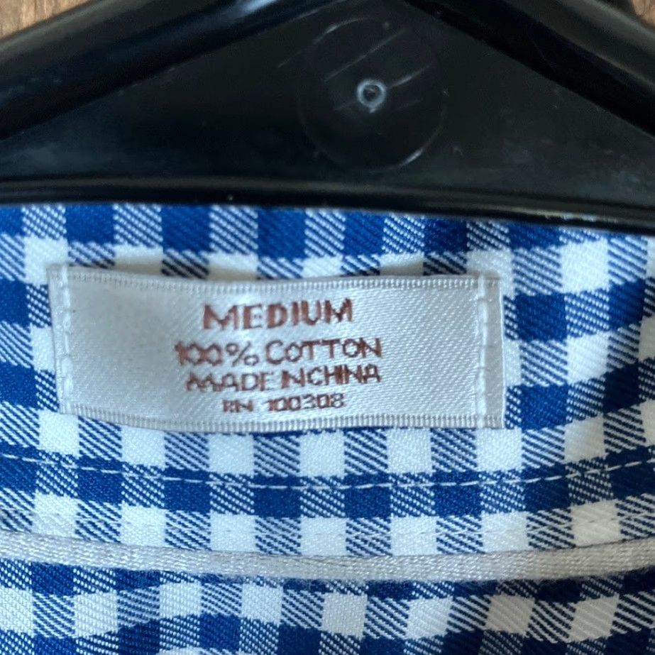Peter Millar Peter Millar Shirt Mens Button Down Blue Check Nanoluxe Easycare 100% Cotton M Size US M / EU 48-50 / 2 - 7 Thumbnail