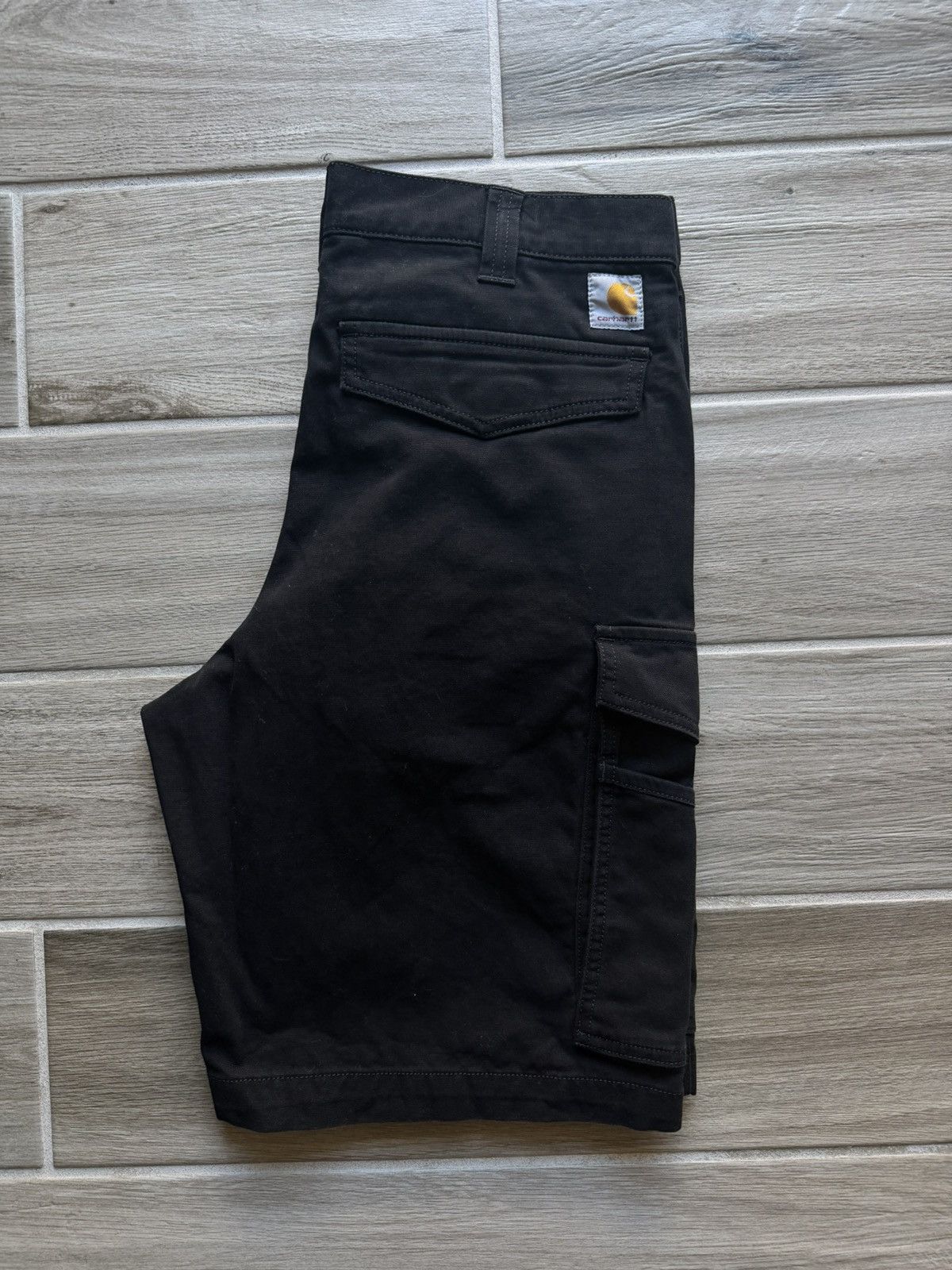 Vintage Carhartt Black Cargo Shorts Size 34 Gently Used