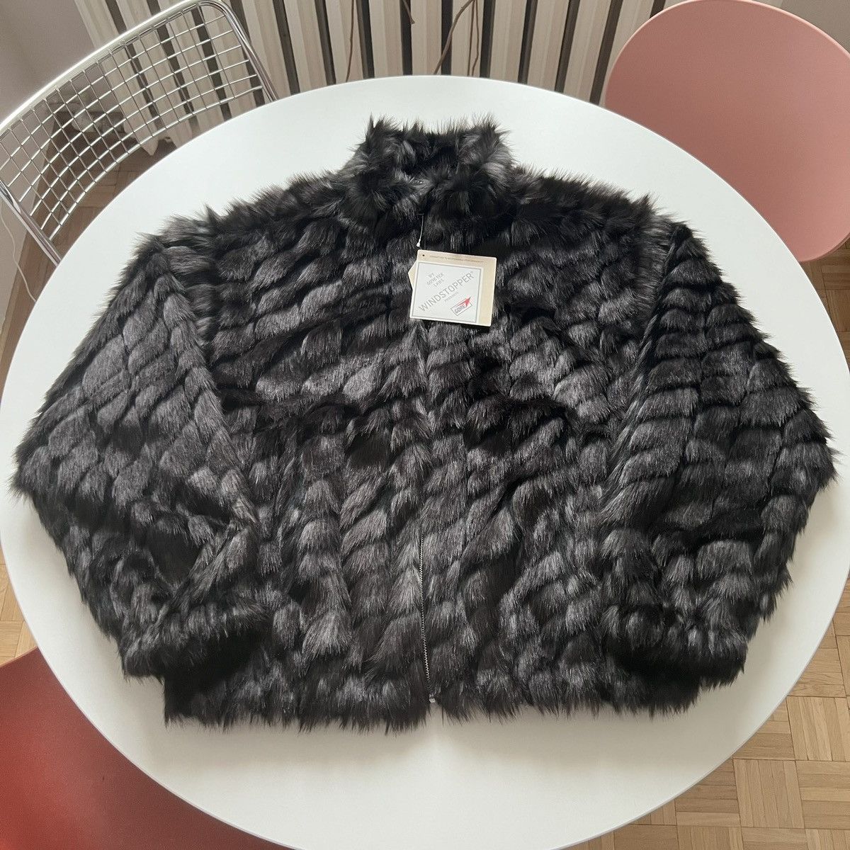 Supreme 2-Tone WINDSTOPPER Faux Fur Jacket Black L